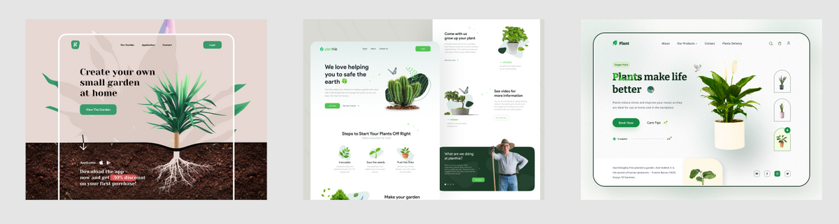 Different websites screenshot that served as a moodboard for new Alpro Foundation website.