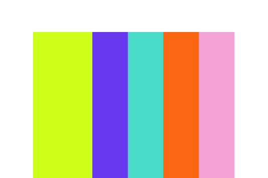 The color palette for Dodonut brand. 