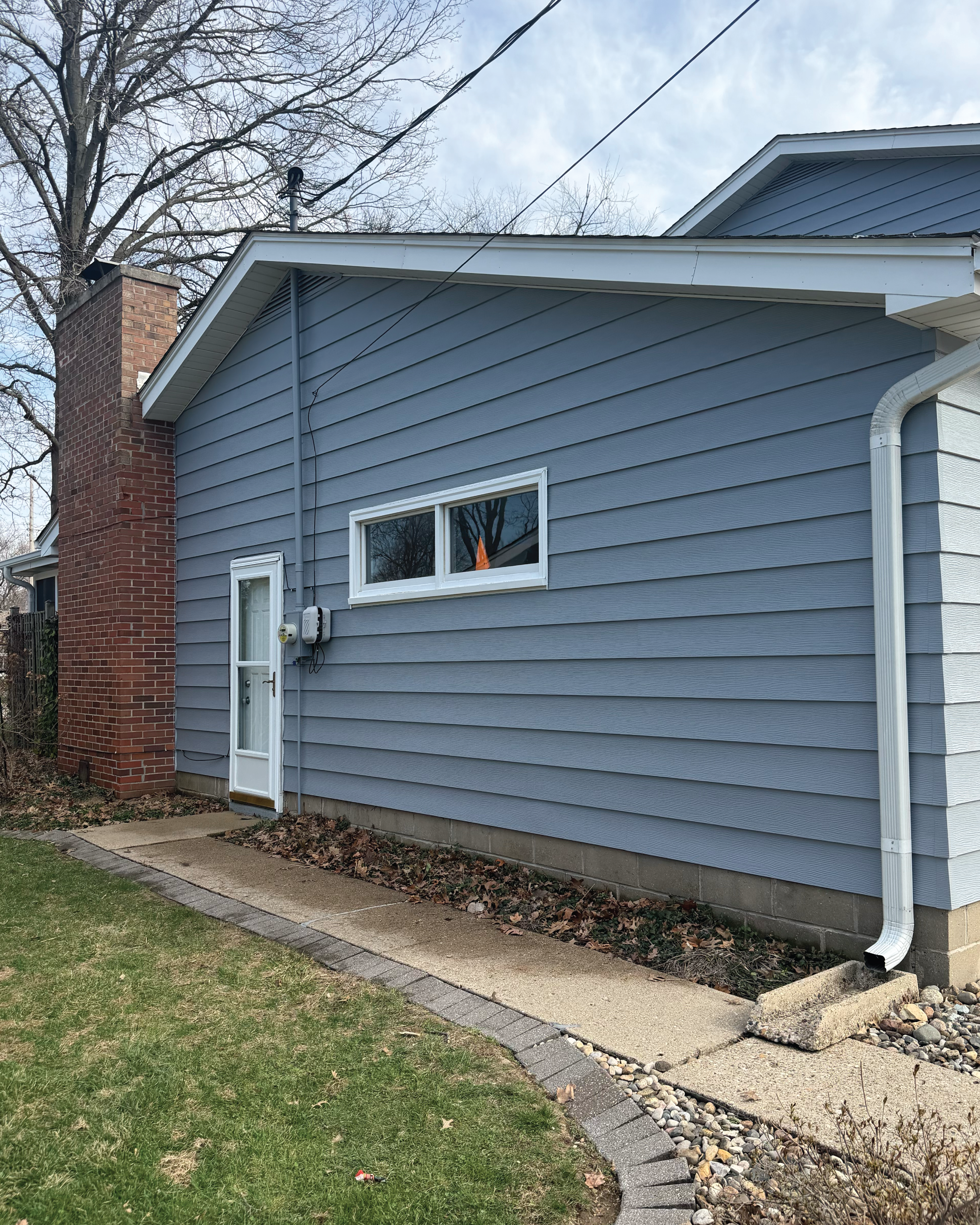 Exterior of a residential home after getting repainted