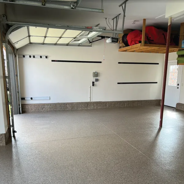 Garage wall repair and repaint