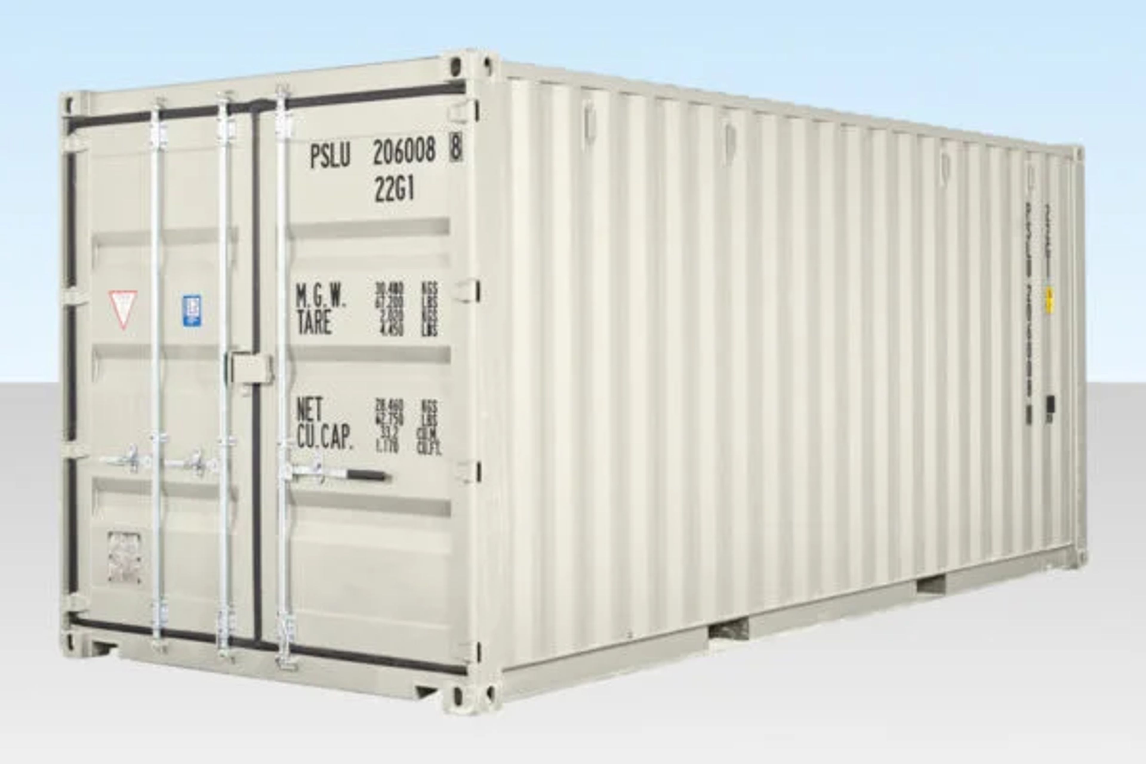 20ft Shipping Container (One Trip) – White