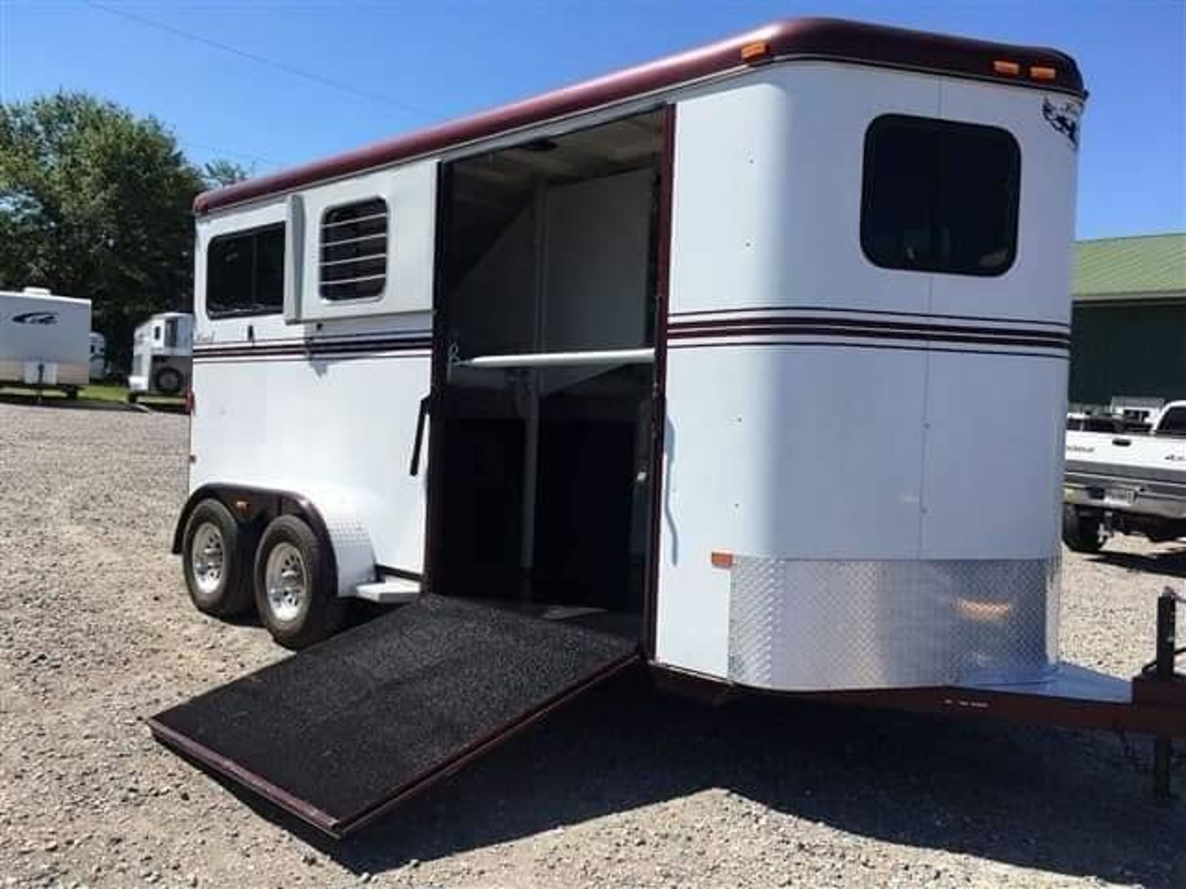 2007 Hawk 2 Horse Bumper Pull Side Ramp — view 3