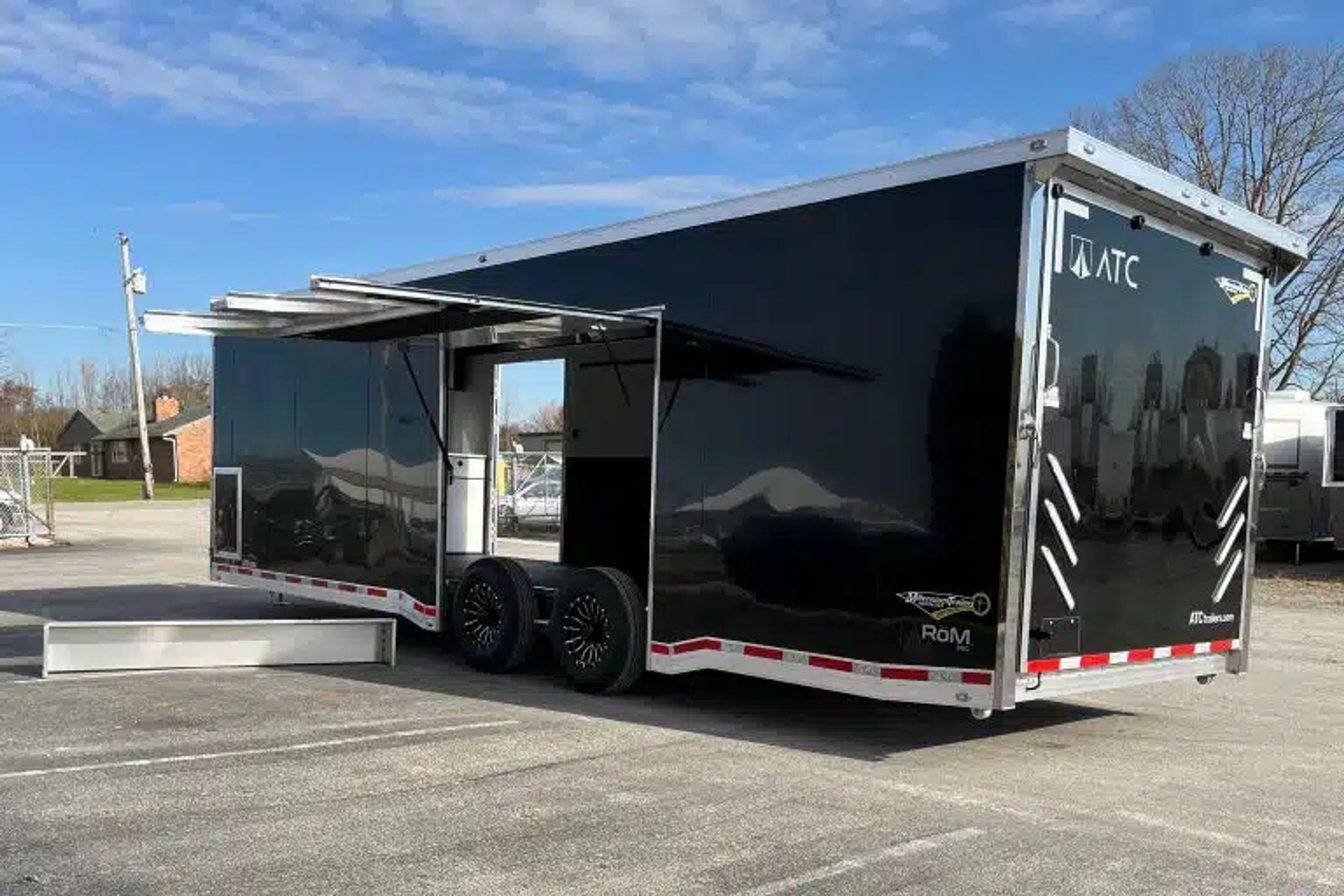 Enclosed ATC Car Trailer 2026 28ft. Aluminum ROM 550 w/LifeTrac & Large Escape