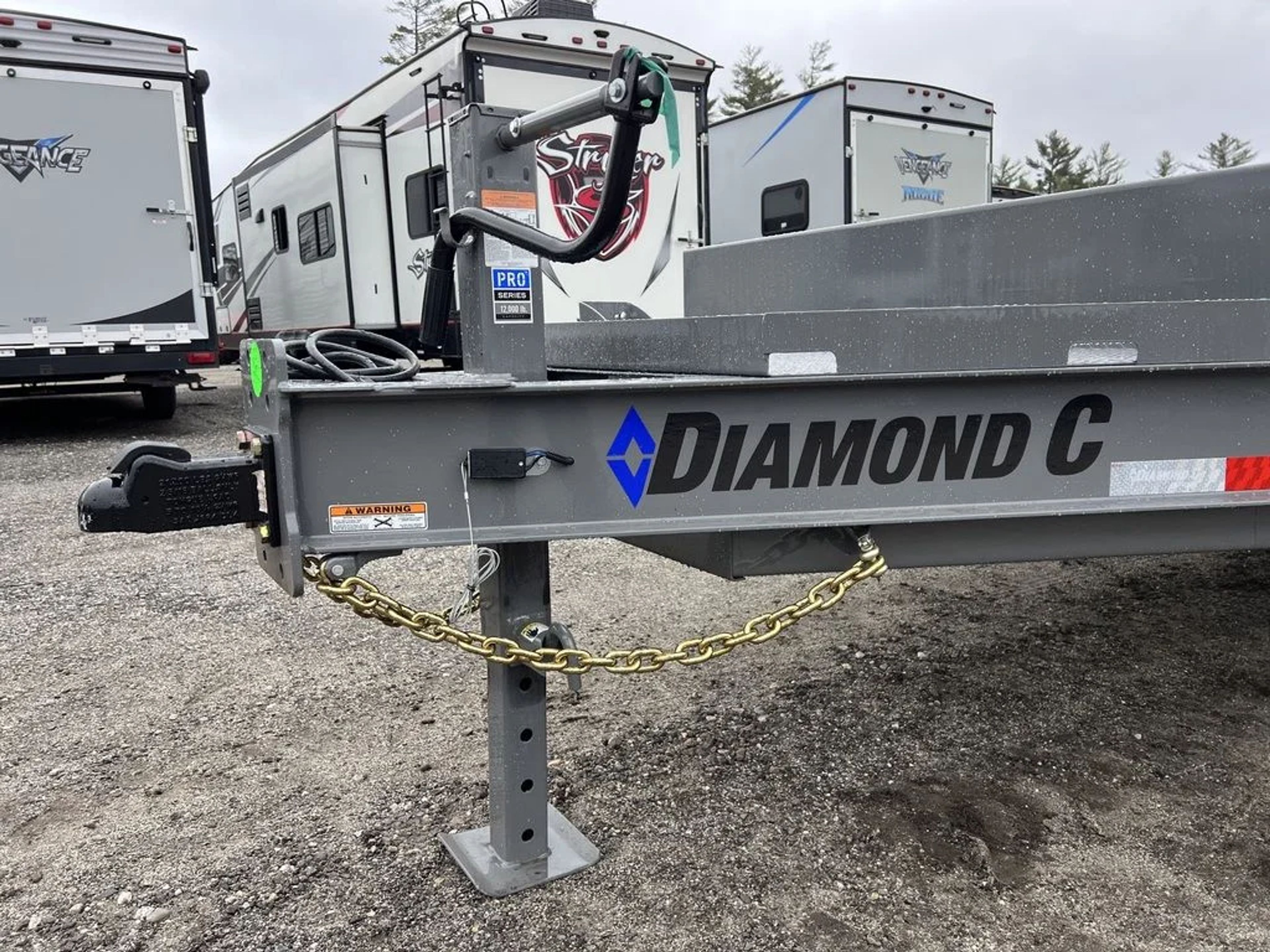 2024 Diamond C 8.5×20 20K Deckover Equipment Trailer w/ 72” Flip-Knee Ramps — view 7