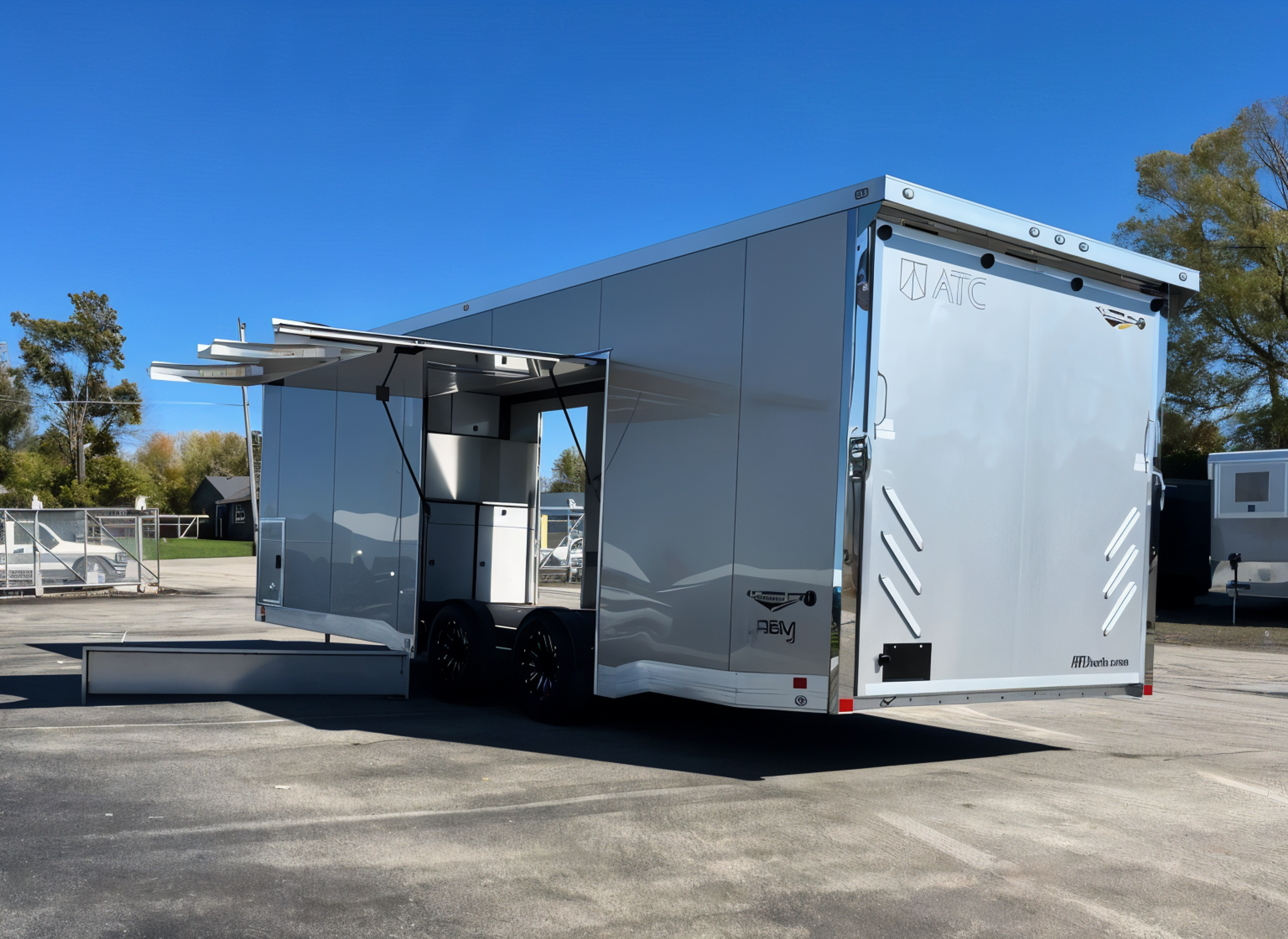 Enclosed ATC Car Trailer 2026 24ft. Aluminum ROM 550 w/Large Escape Door &