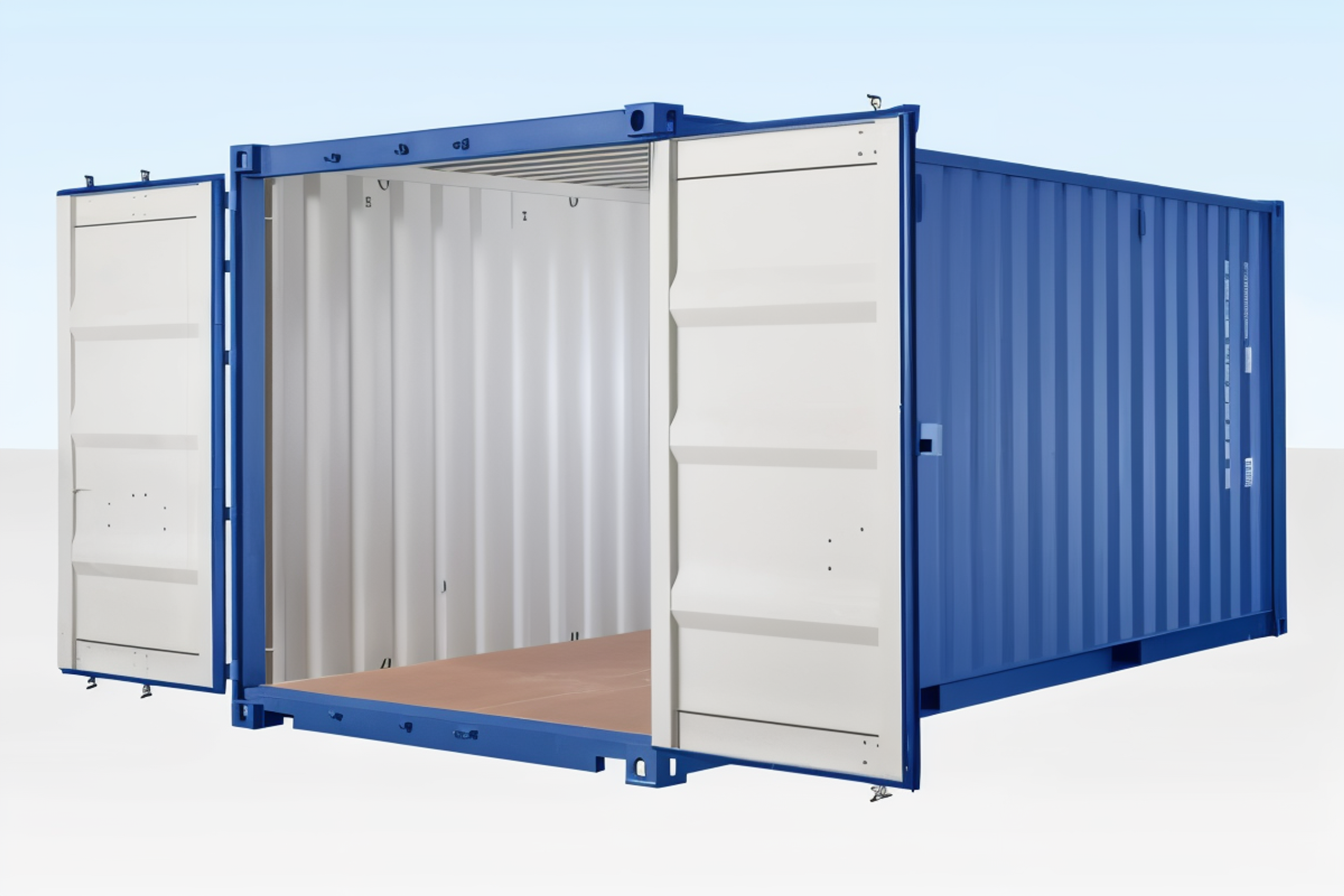 20ft Shipping Container (One Trip) – Blue — view 3
