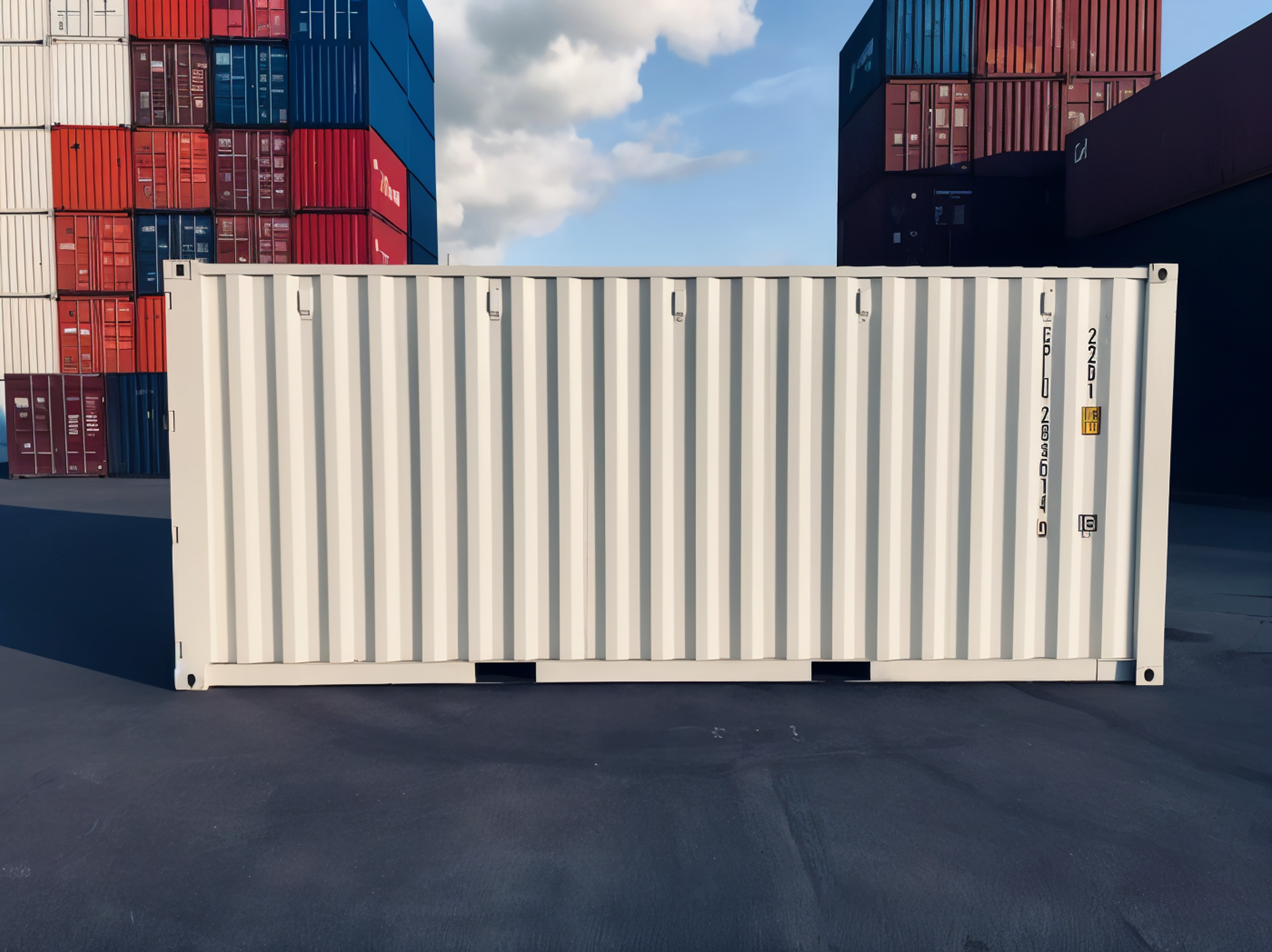 20ft Shipping Container (One Trip) White (RAL 9003) — view 5