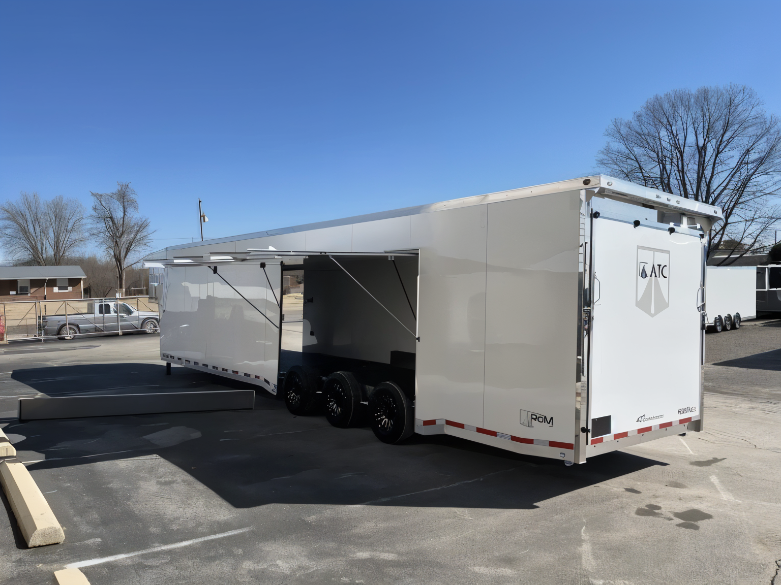 Enclosed ATC Gooseneck Car Trailer 2026 44ft. Aluminum ROM 500 w/Aluminum