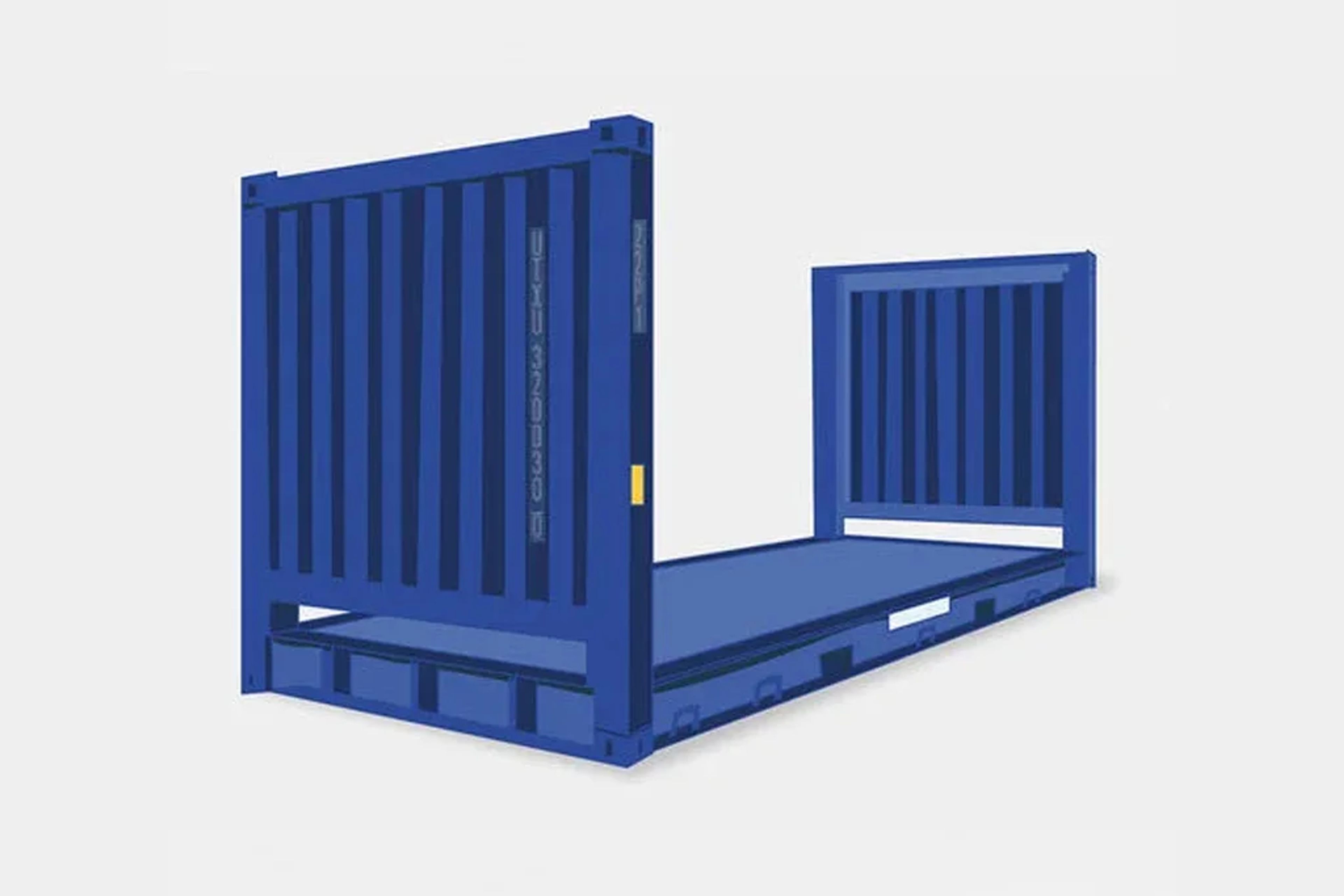 20ft X 8ft Used Flat Rack Shipping Containers — view 4
