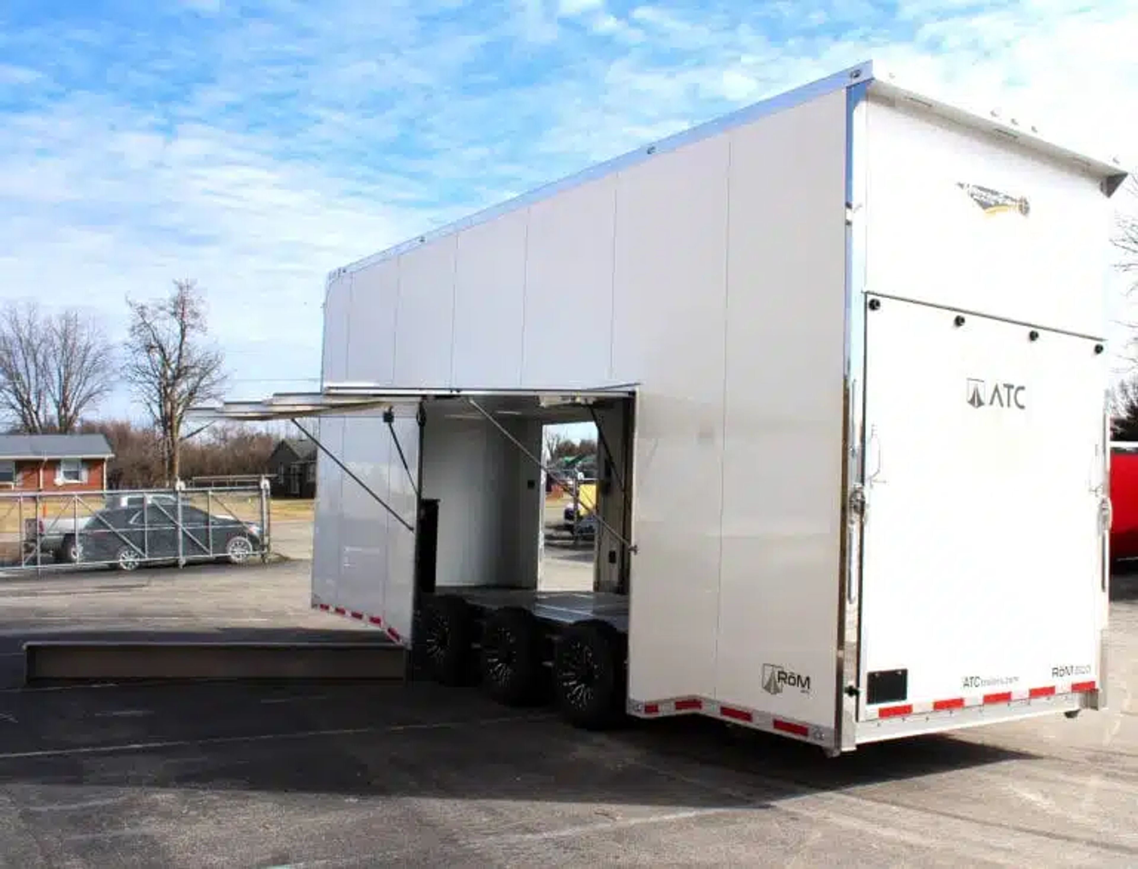 Enclosed ATC Car Trailer 2026 26ft. Aluminum Stacker ROM 800 w/Tiltable 14ft.