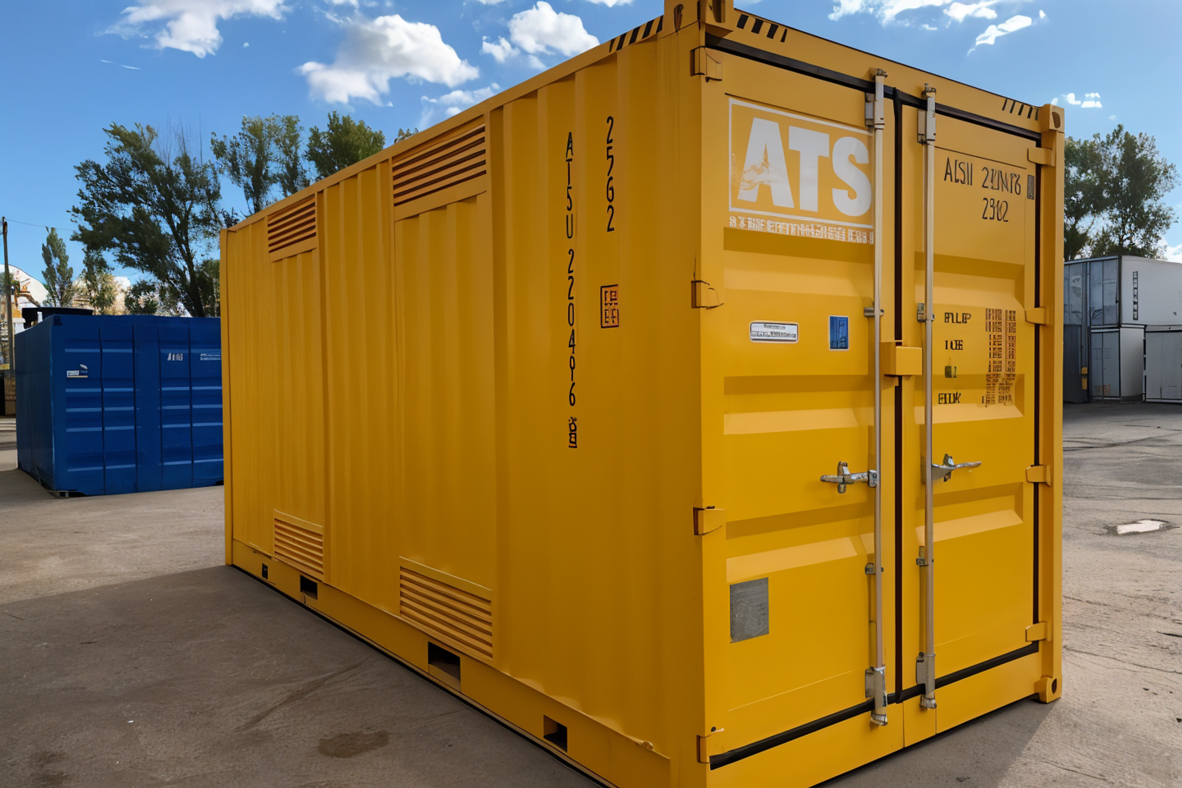 30ft x 8ft Shipping Container (One Trip) – Yellow — view 4