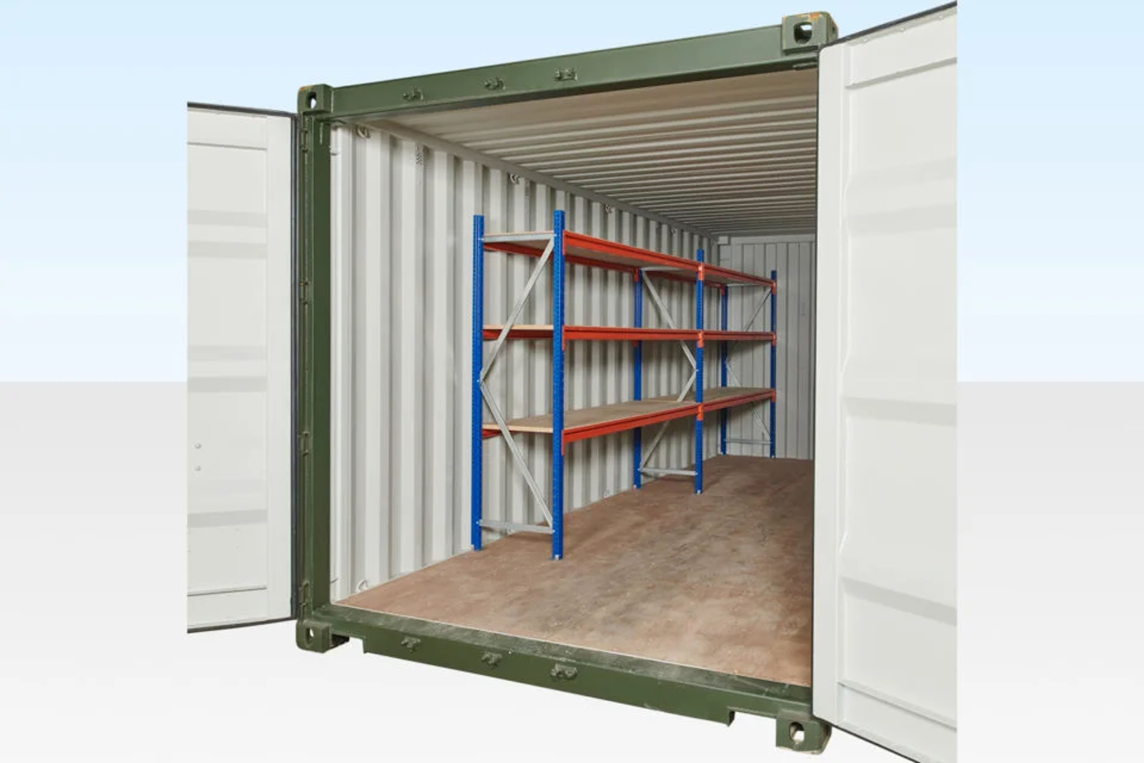 Adjustable, Heavy Duty Three Tier Container Racking (2 Bays) — view 3
