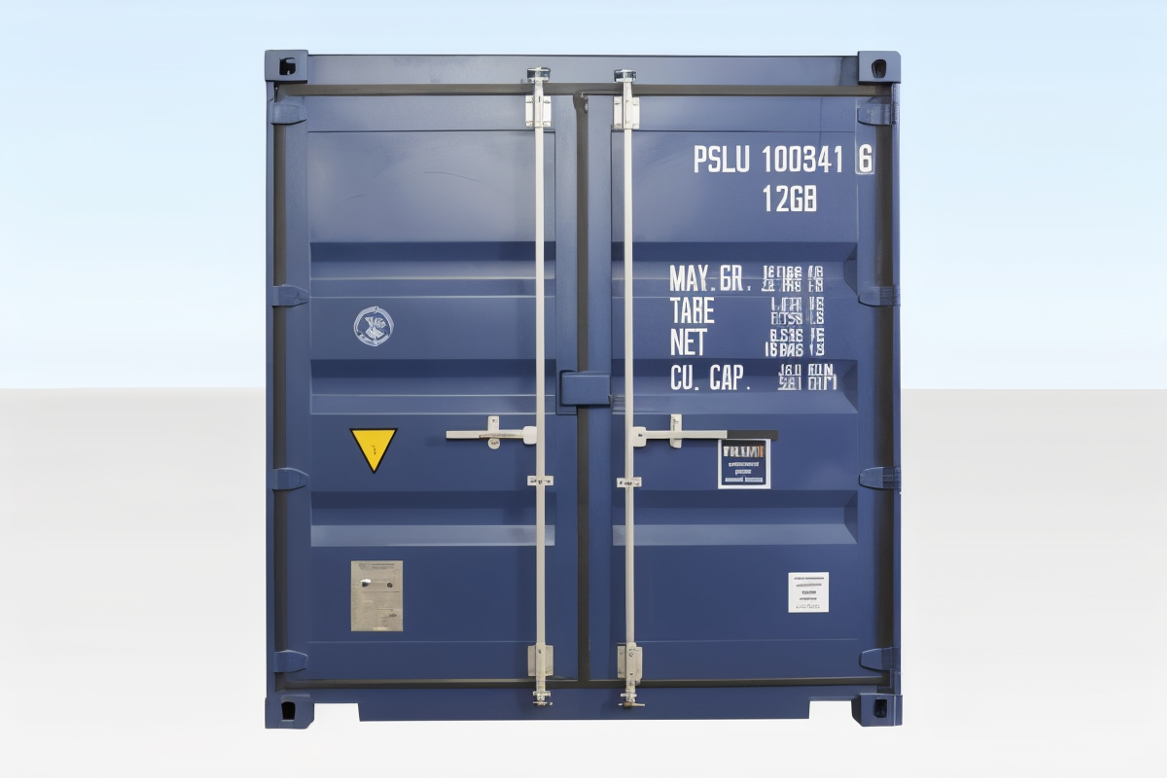 10ft X 8ft Shipping Container (One trip) – Blue — view 2