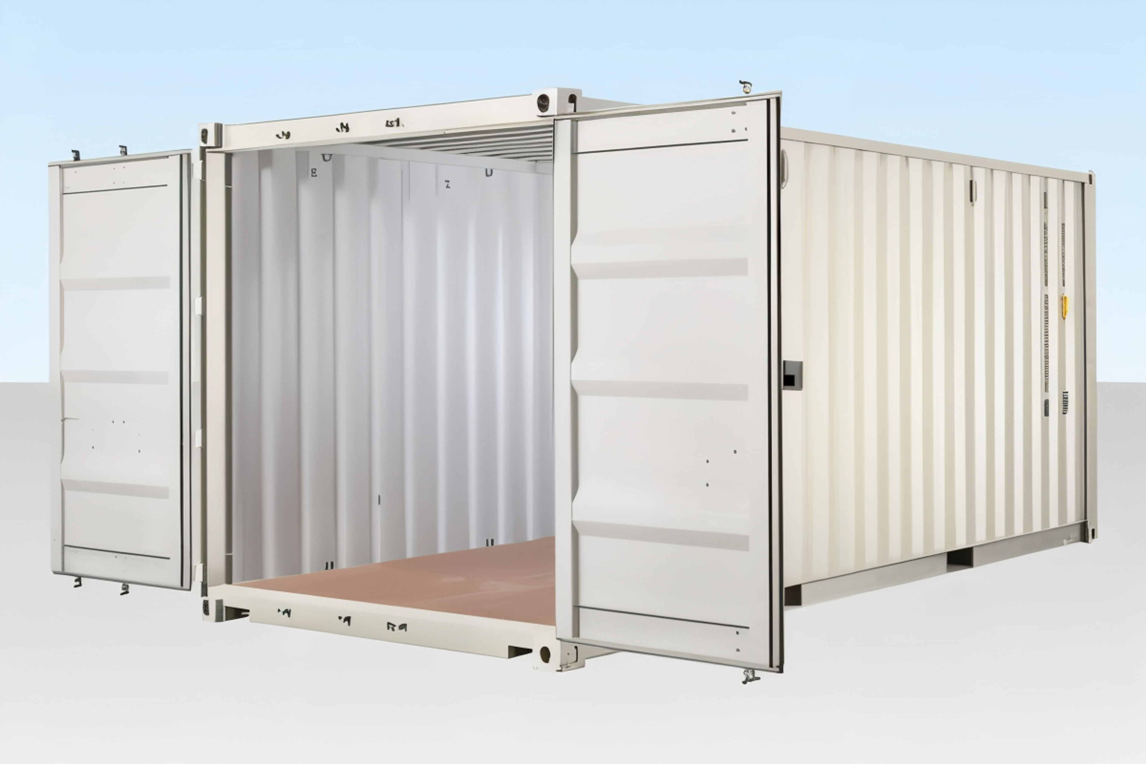 20ft Shipping Container (One Trip) – White — view 3