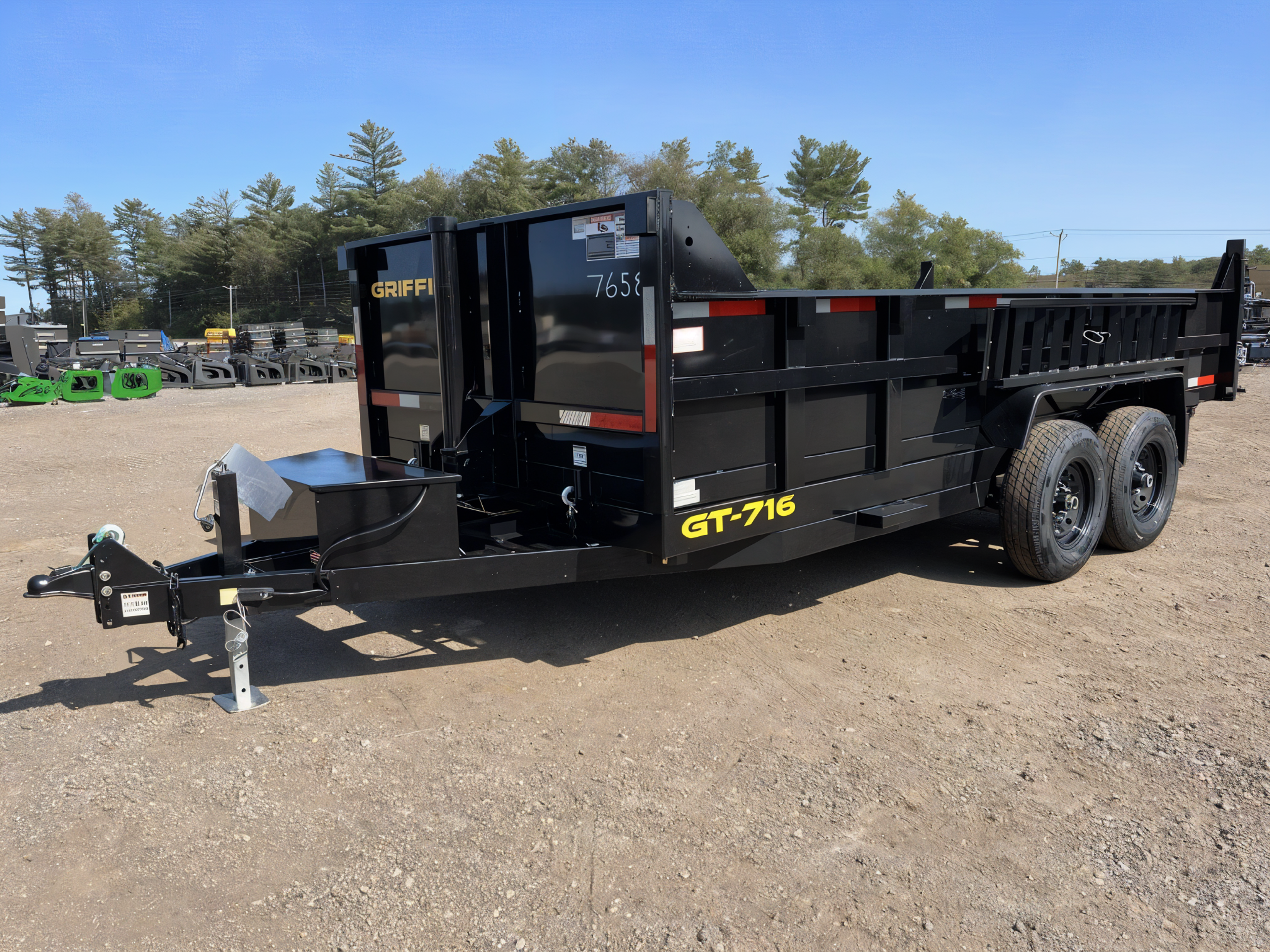 2024 Griffin Trailers 7×16 14K Telescopic Dump Trailer w/Ramps & Spare Tire