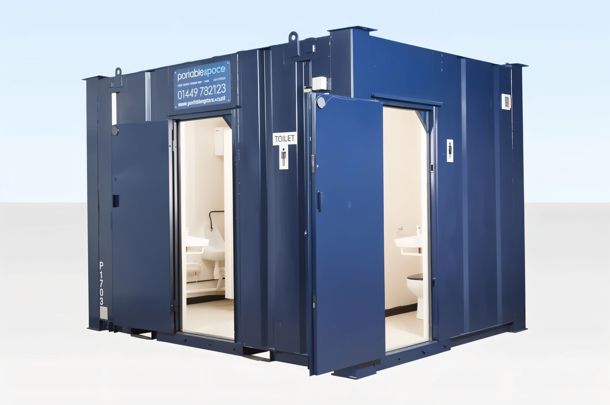 12ft x 9ft 2+1 Jackleg Toilet Cabin