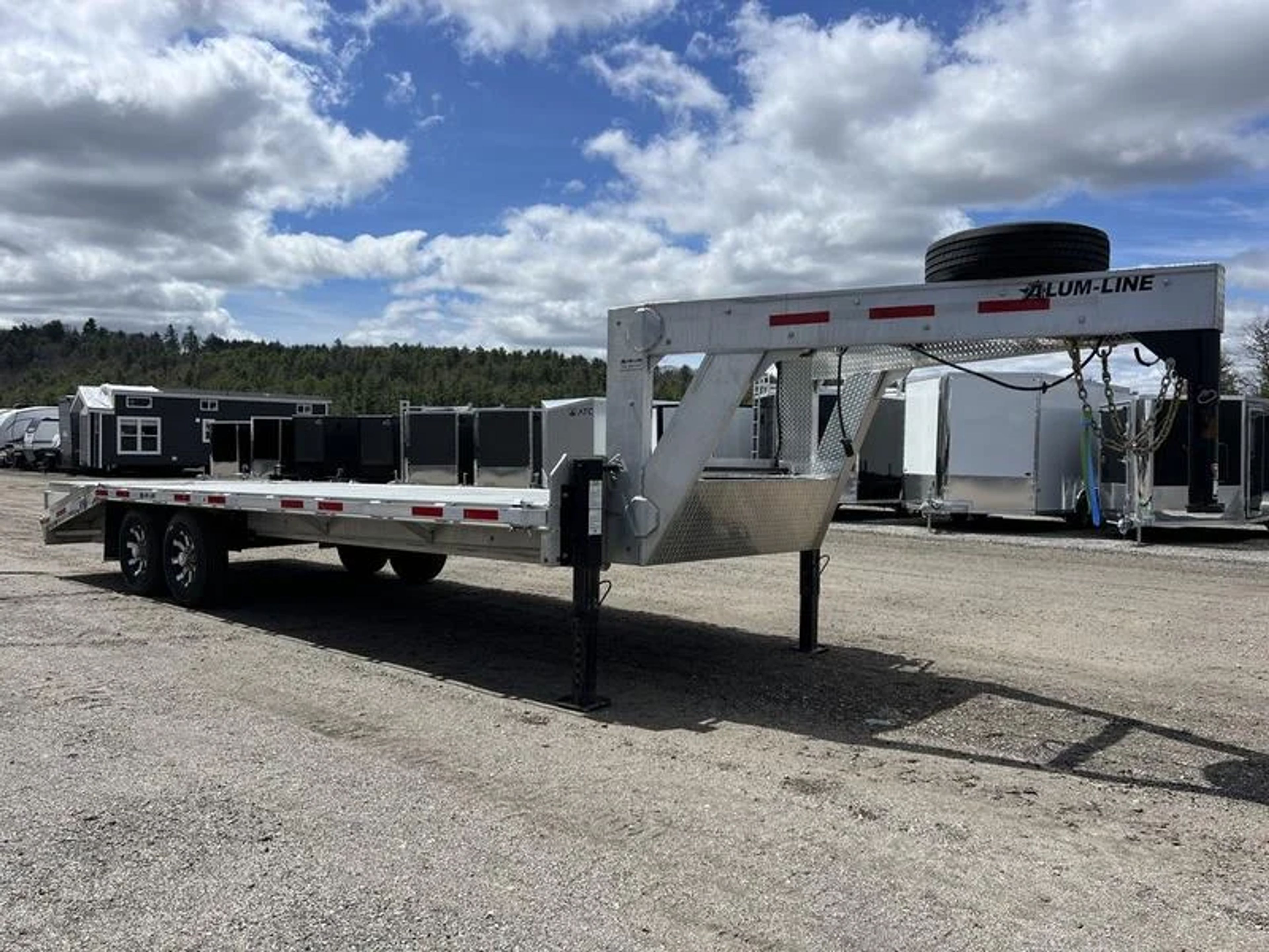 2024 Alum Line Trailers 8.5×24 13K Aluminum Gooseneck w/Flip-Over Ramps — view 3