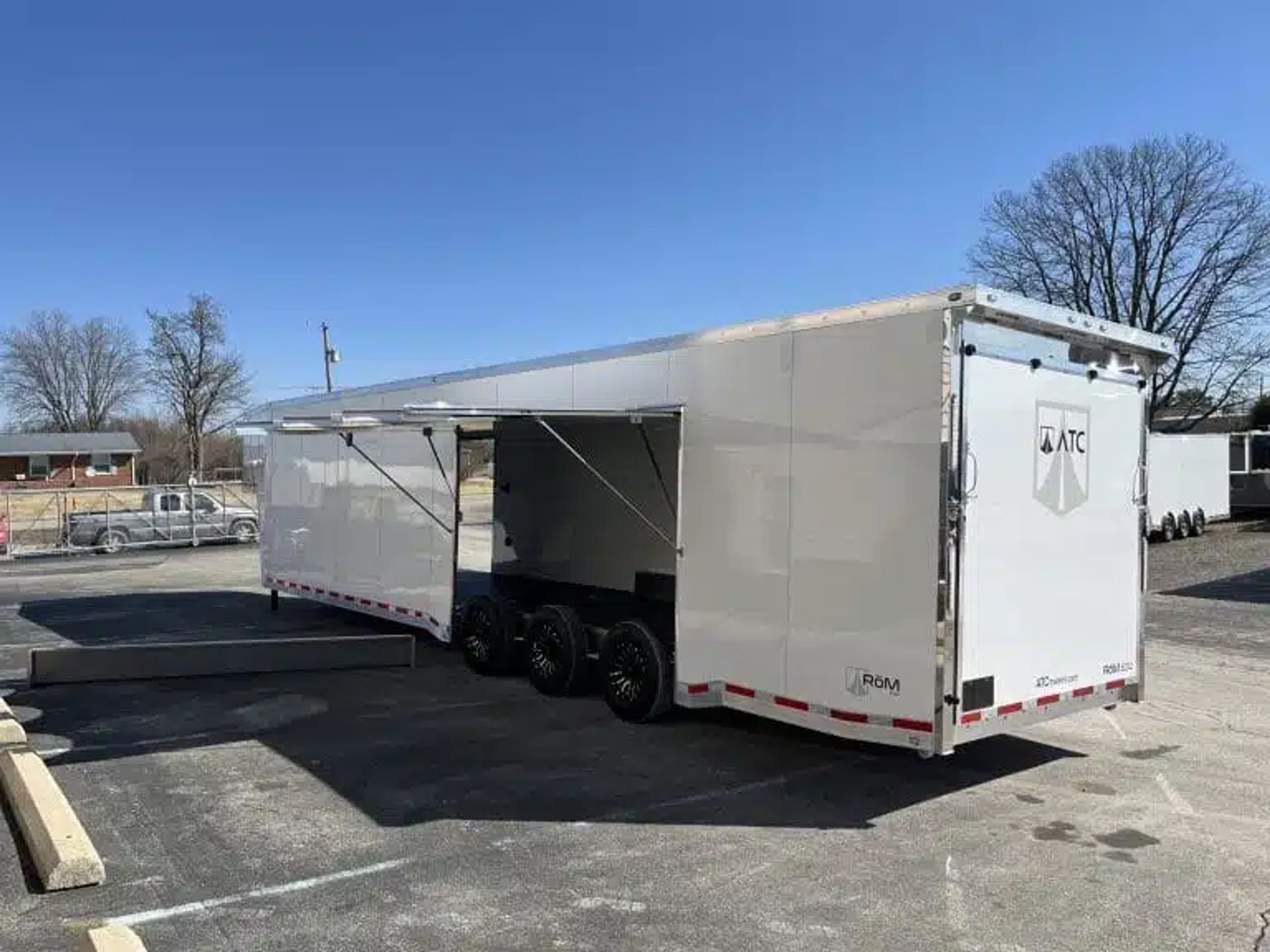 Enclosed ATC Gooseneck Car Trailer 2026 44ft. Aluminum ROM 500 w/Aluminum