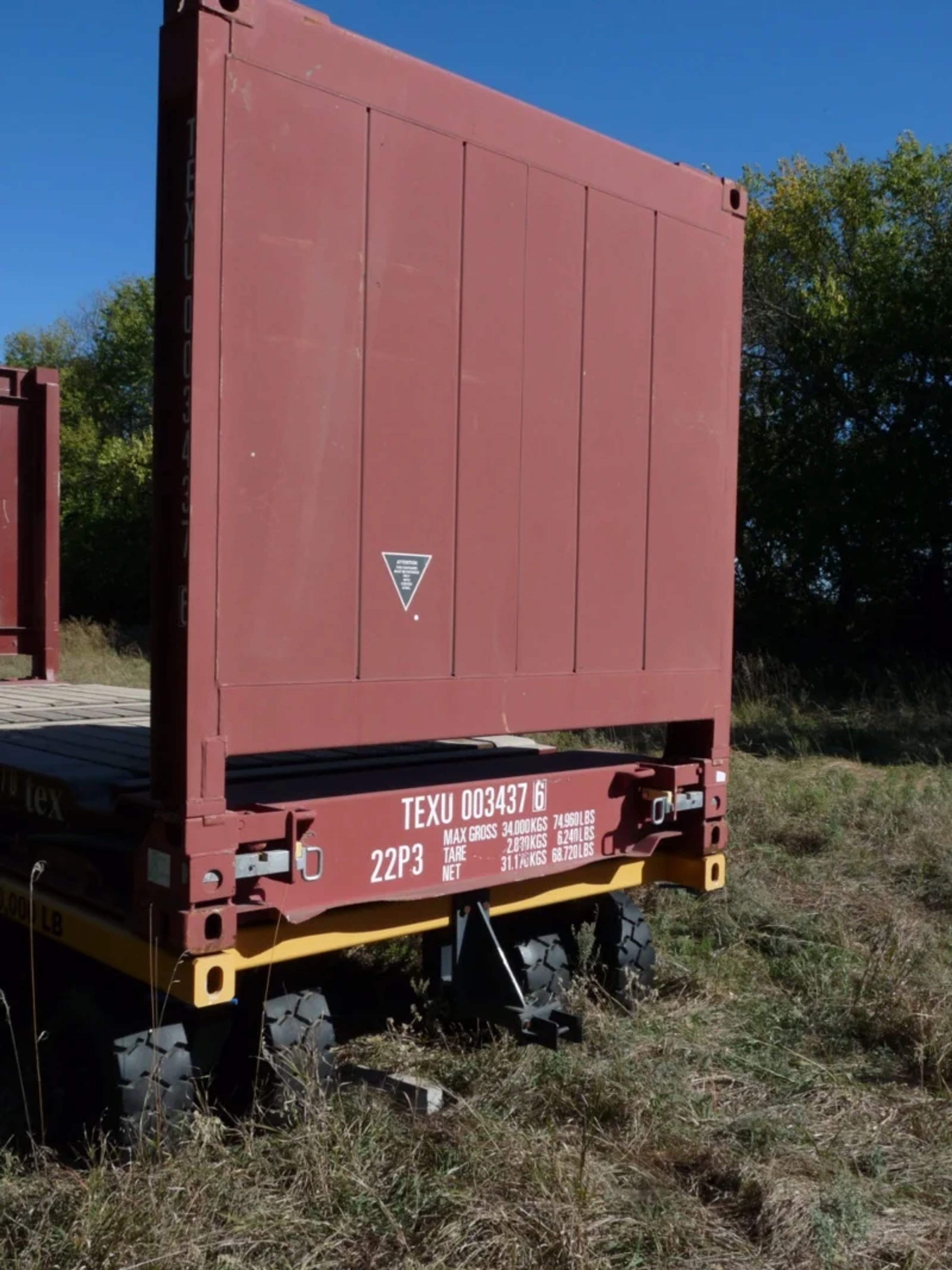 20′ Flat Rack Shipping Container – One Trip (Like New) — view 5