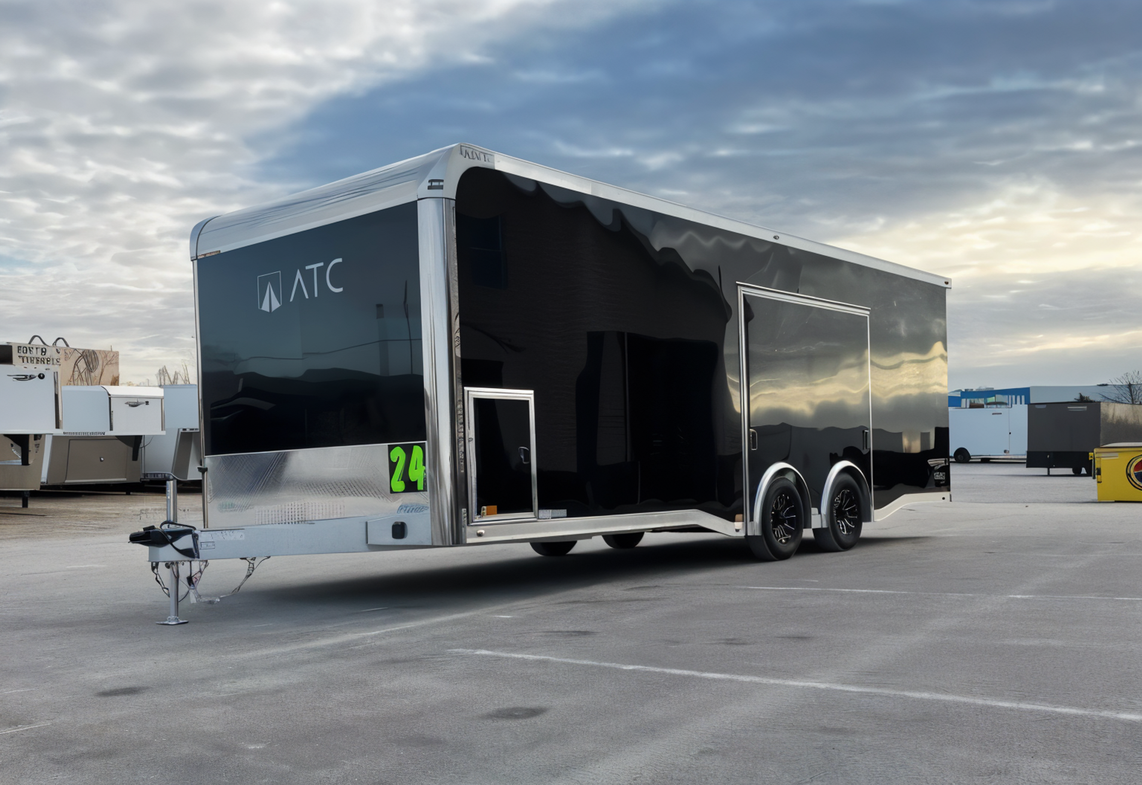 Enclosed ATC Car Trailer 2026 24ft. Aluminum ROM 400 w/Large Escape Door & — view 2