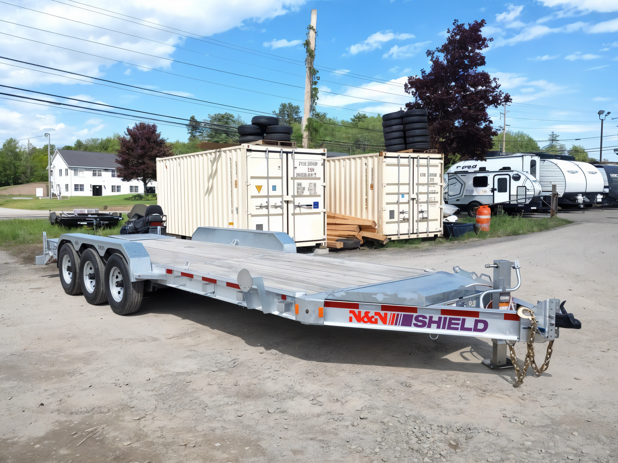 2024 N&N Trailers 7×20+3 Galvanized 22.5K Lowpro Equipment Trailer w/HD Full