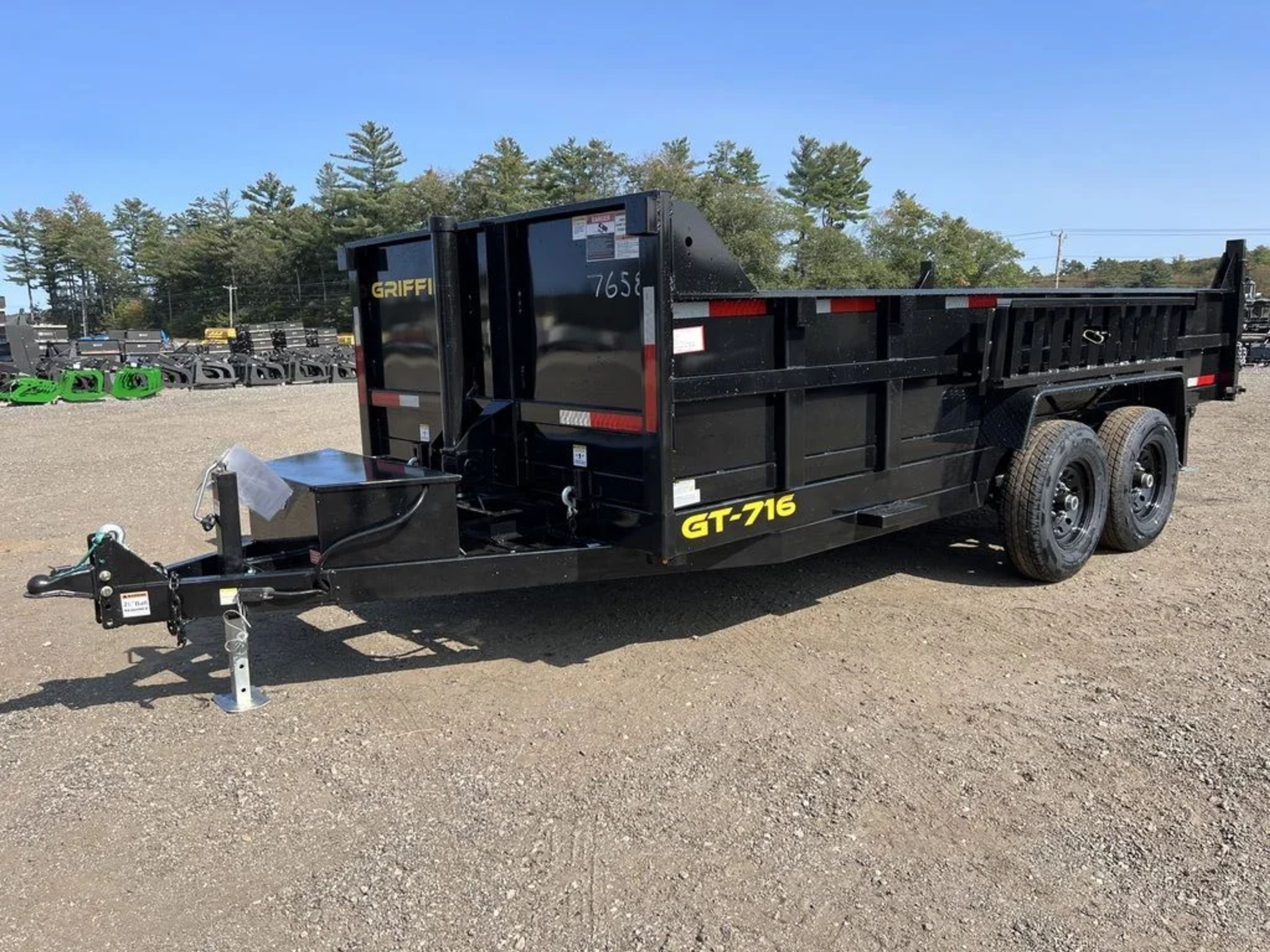 2024 Griffin Trailers 7×16 14K Telescopic Dump Trailer w/Ramps & Spare Tire