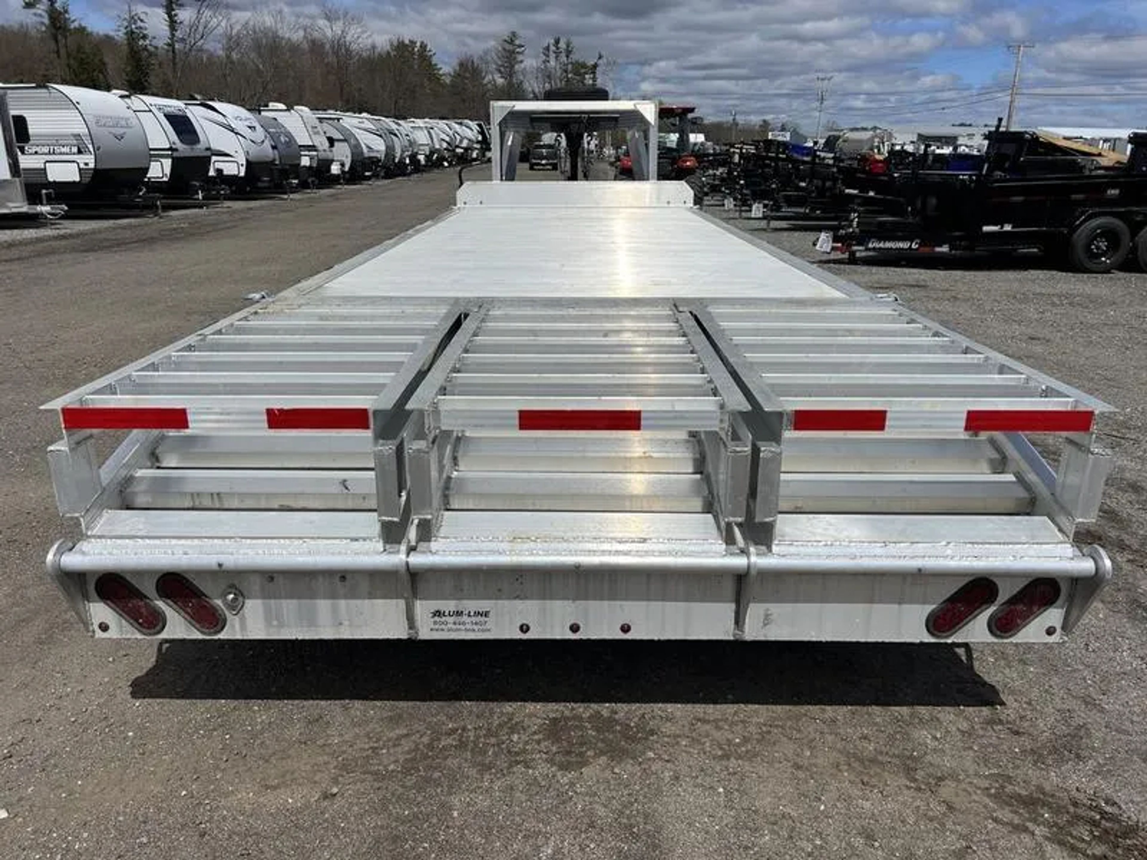 2024 Alum Line Trailers 8.5×24 13K Aluminum Gooseneck w/Flip-Over Ramps — view 13