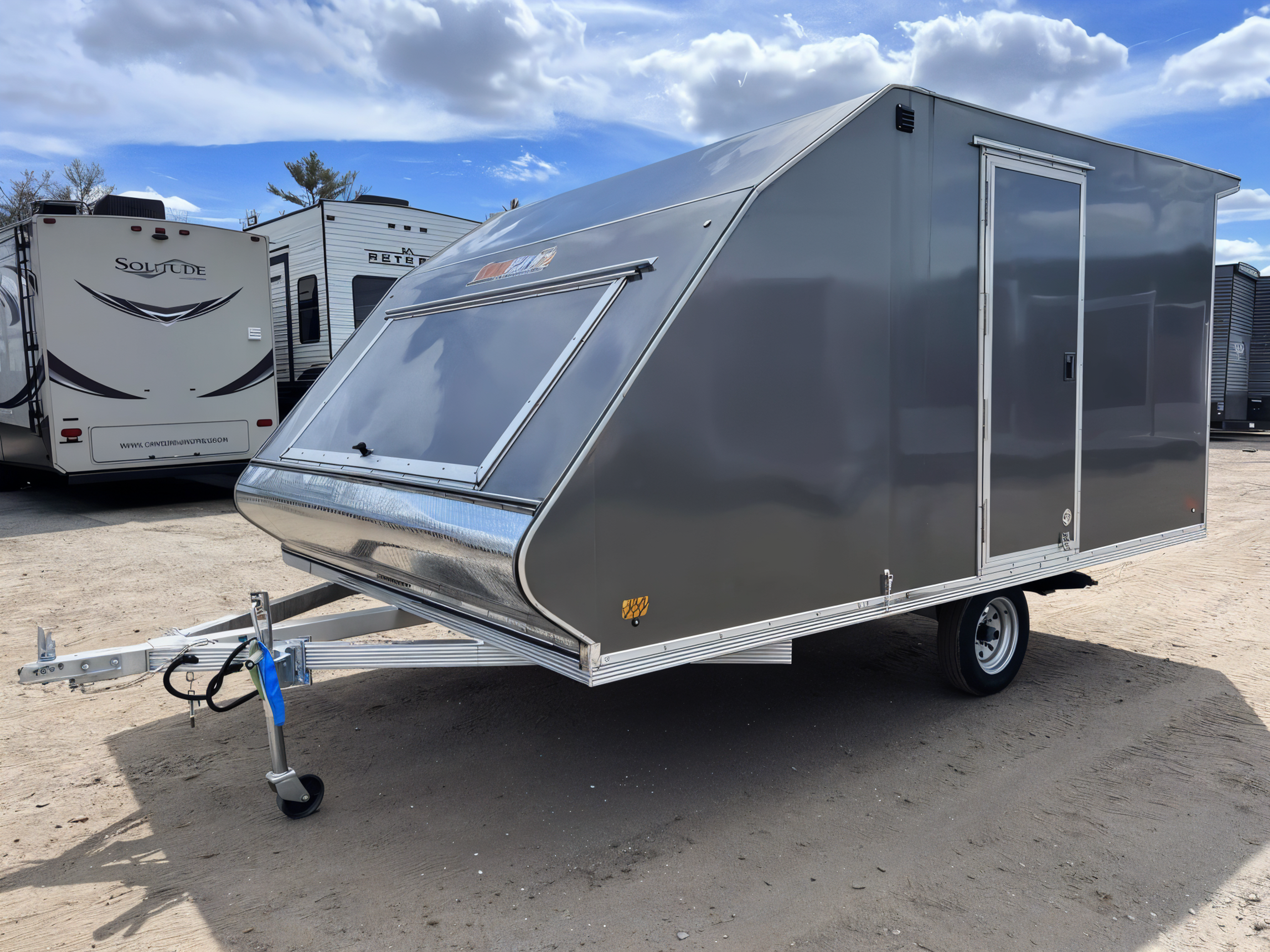 Sno Pro 101×12 Aluminum 2-Place Snowmobile Trailer w/Galvanized Package