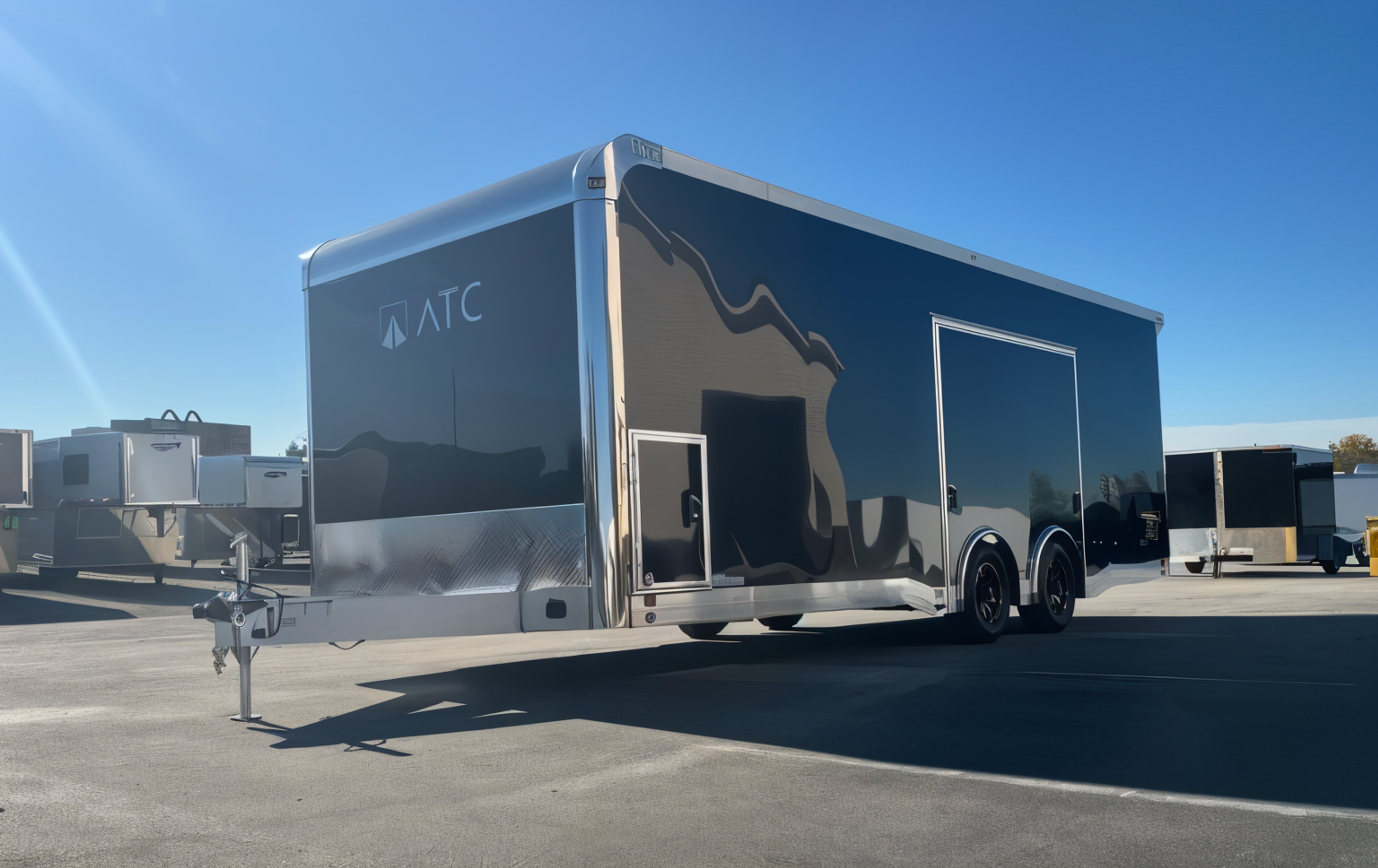 Enclosed ATC Car Trailer 2026 24ft. Aluminum ROM 550 w/Large Escape Door & — view 2