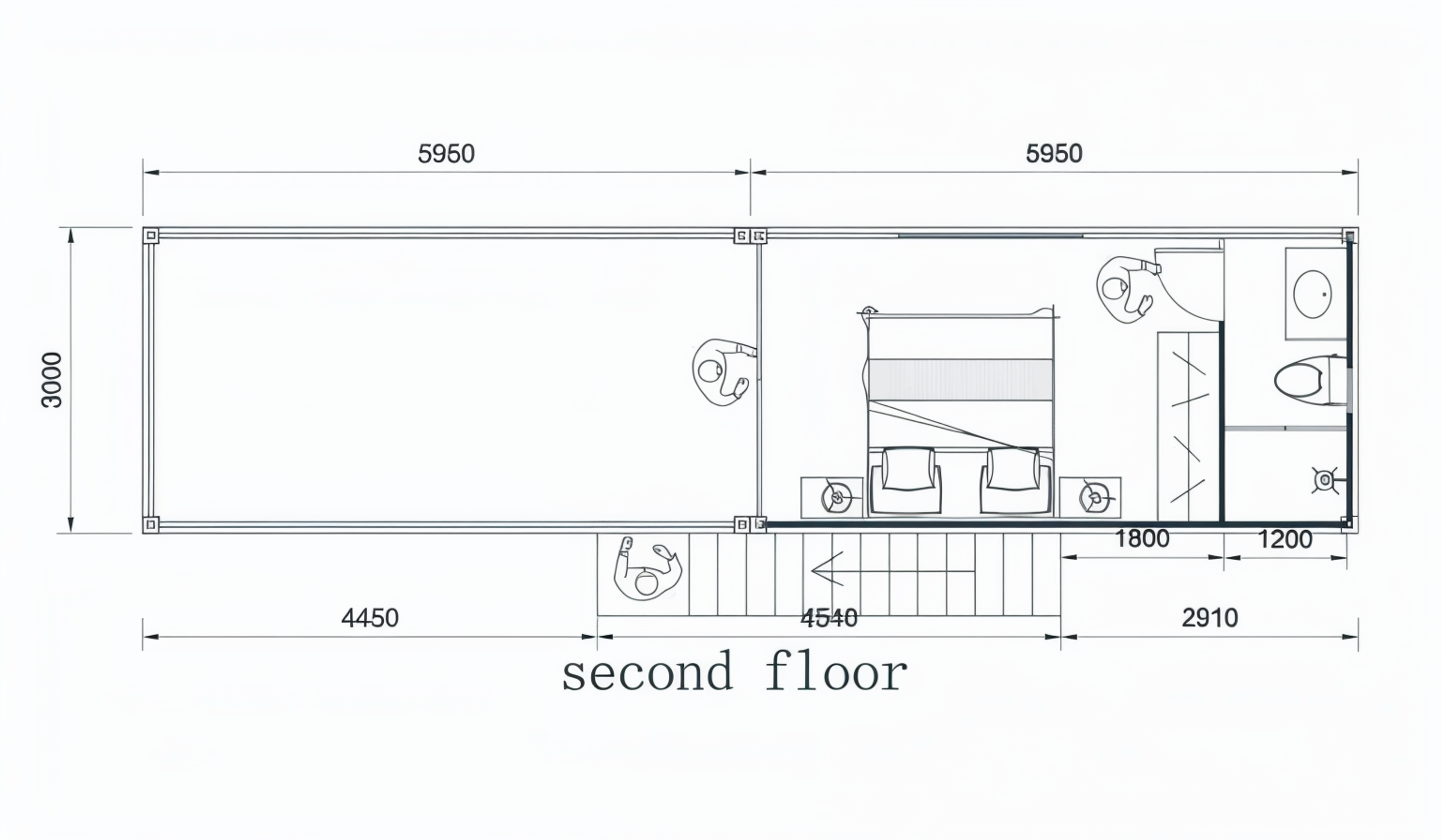 1BHK Duplex Prefab House with Rooftop Deck, Fully Furnished Modular Kitchen and — view 7
