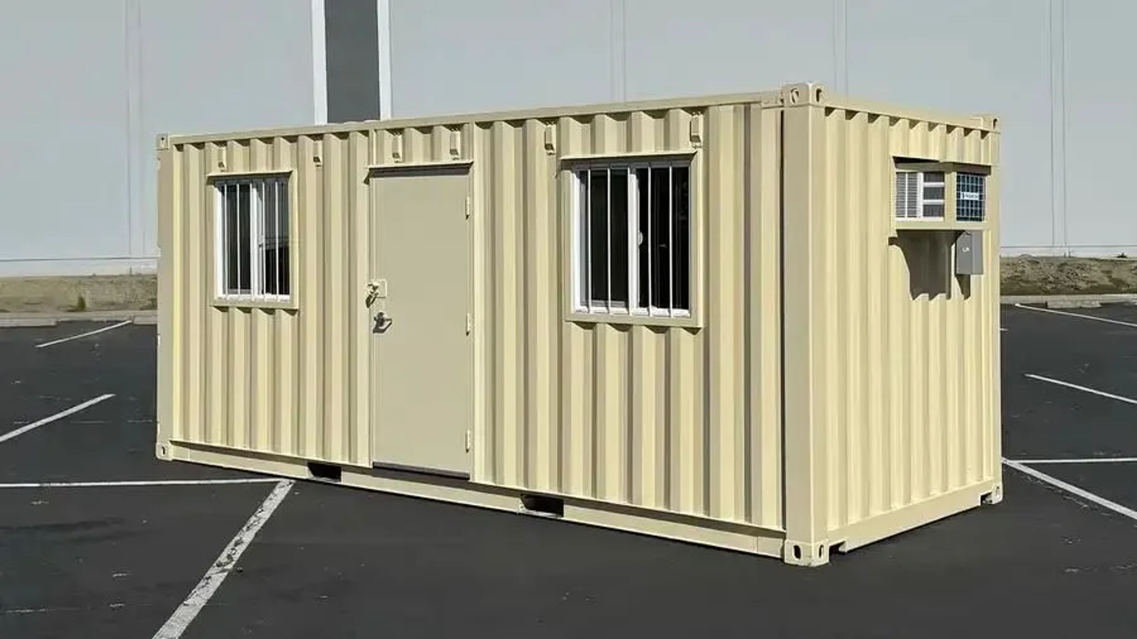 20ft Ground Level Office Container – Portable, Secure & Fully Equipped Onsite