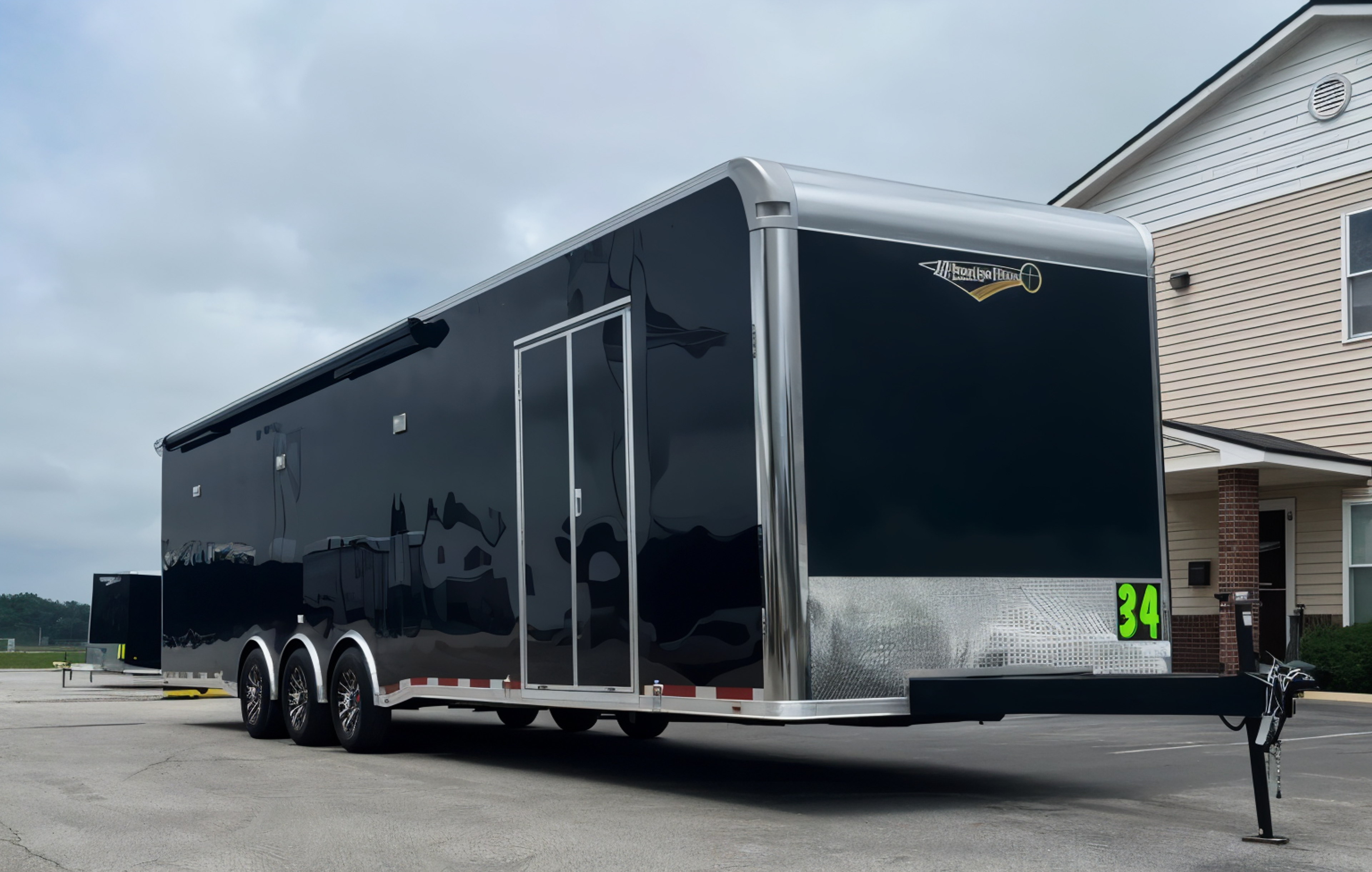 Enclosed Car Trailer 2025 34ft. Platinum w/Large Corner Bathroom, Electric — view 2