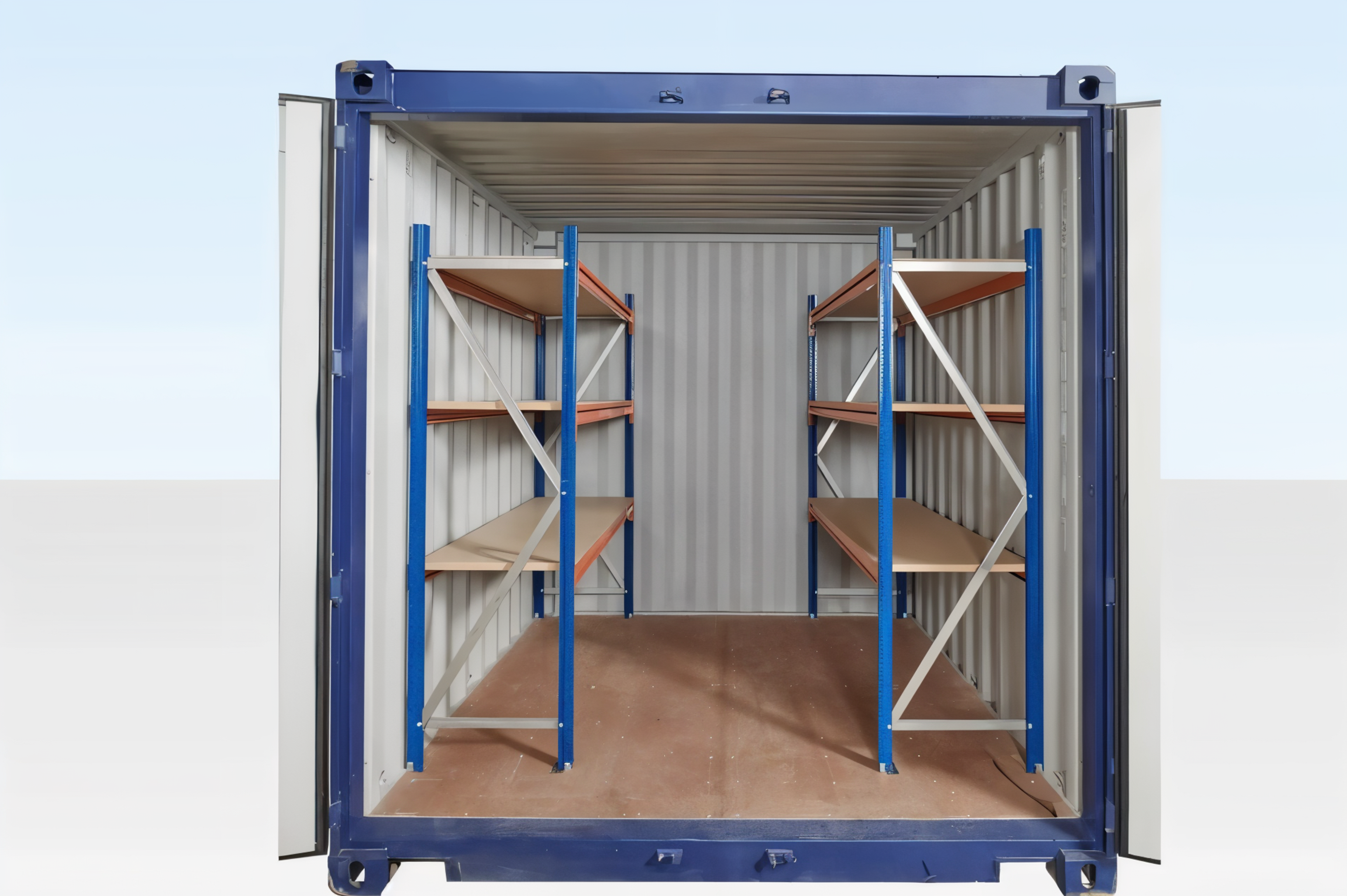 Adjustable, Heavy Duty Three Tier Container Racking (Single Bay)