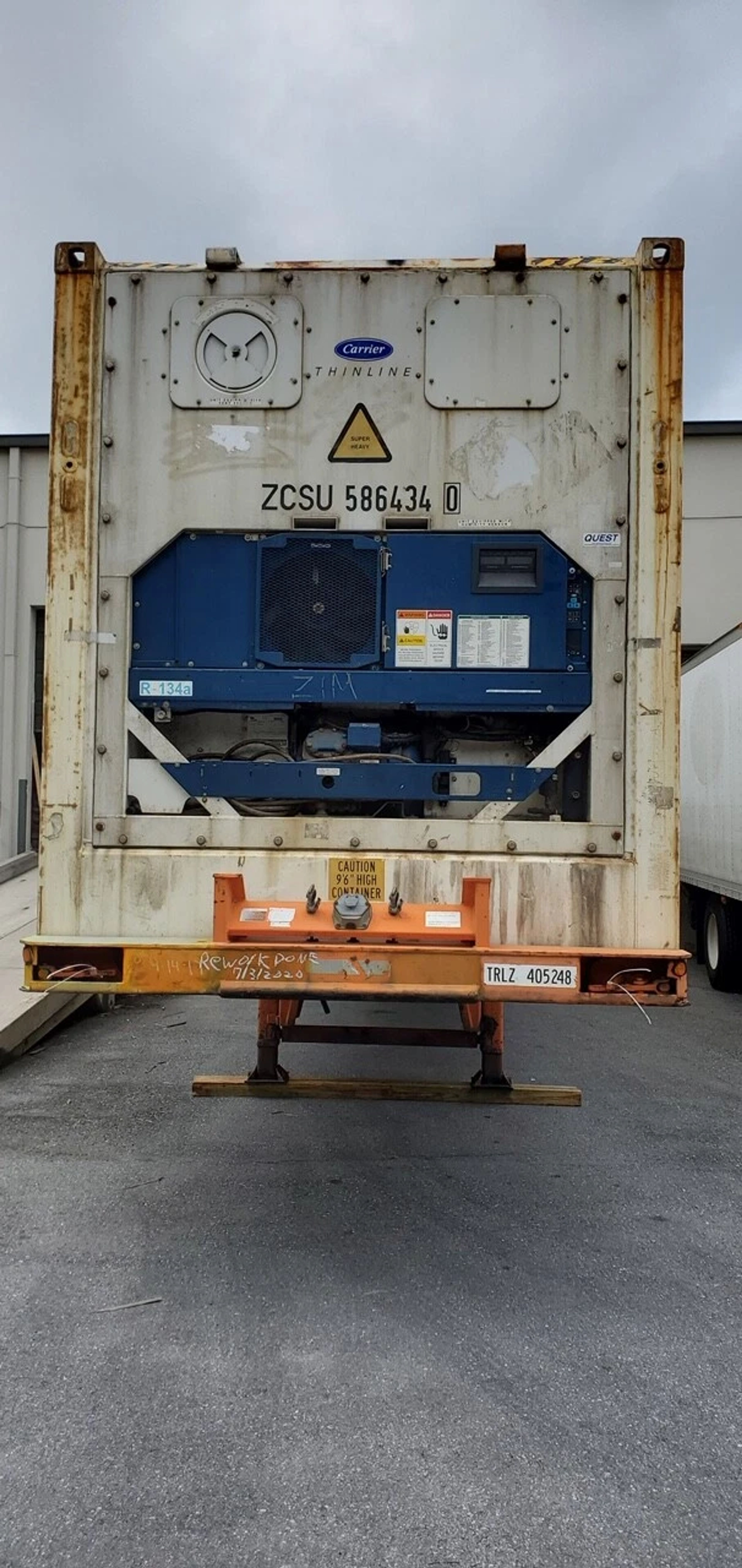 40ft HC Reefer Container–Wind & Water Tight, Non-Working For Sale — view 2