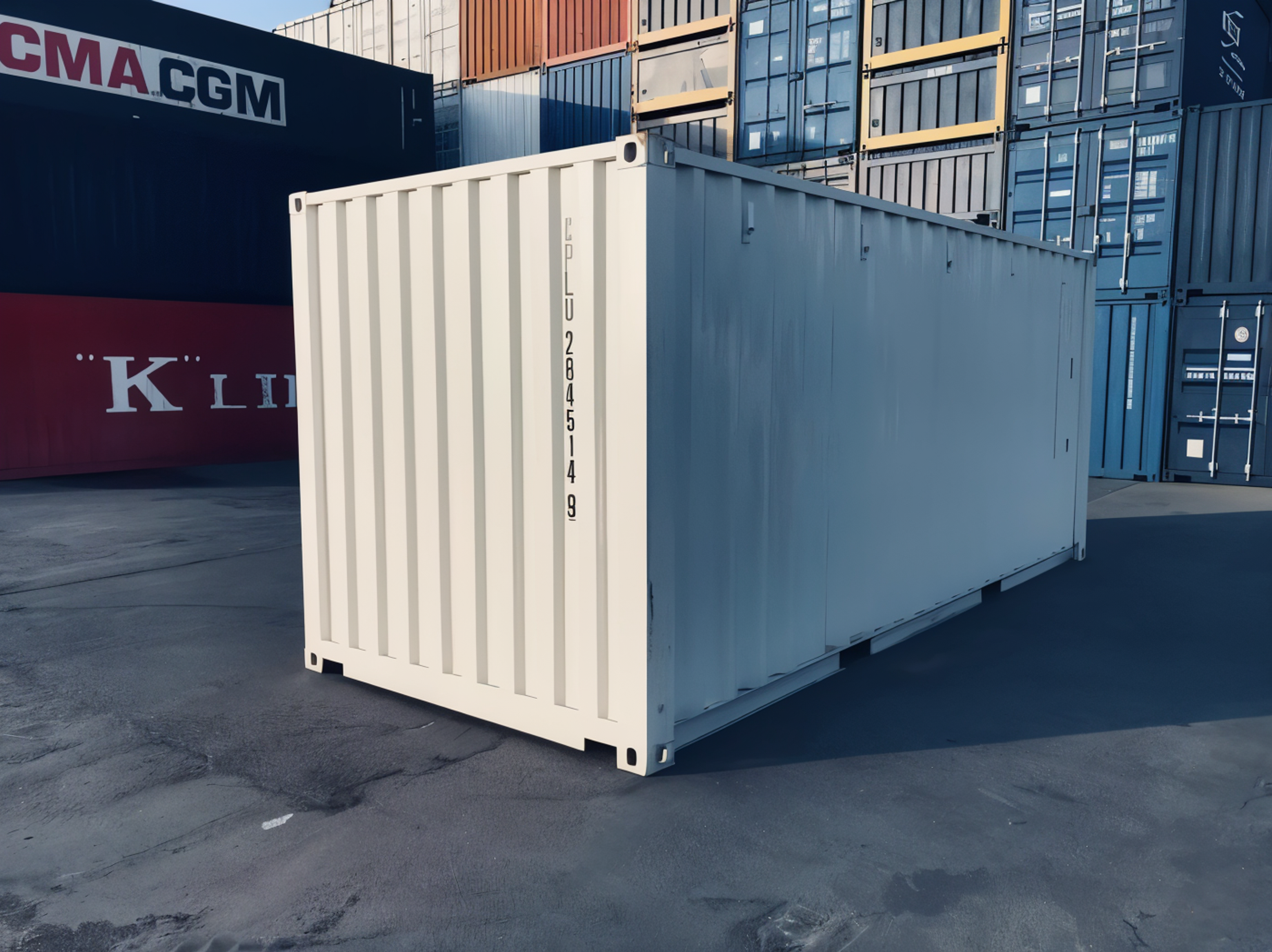 20ft Shipping Container (One Trip) White (RAL 9003) — view 3