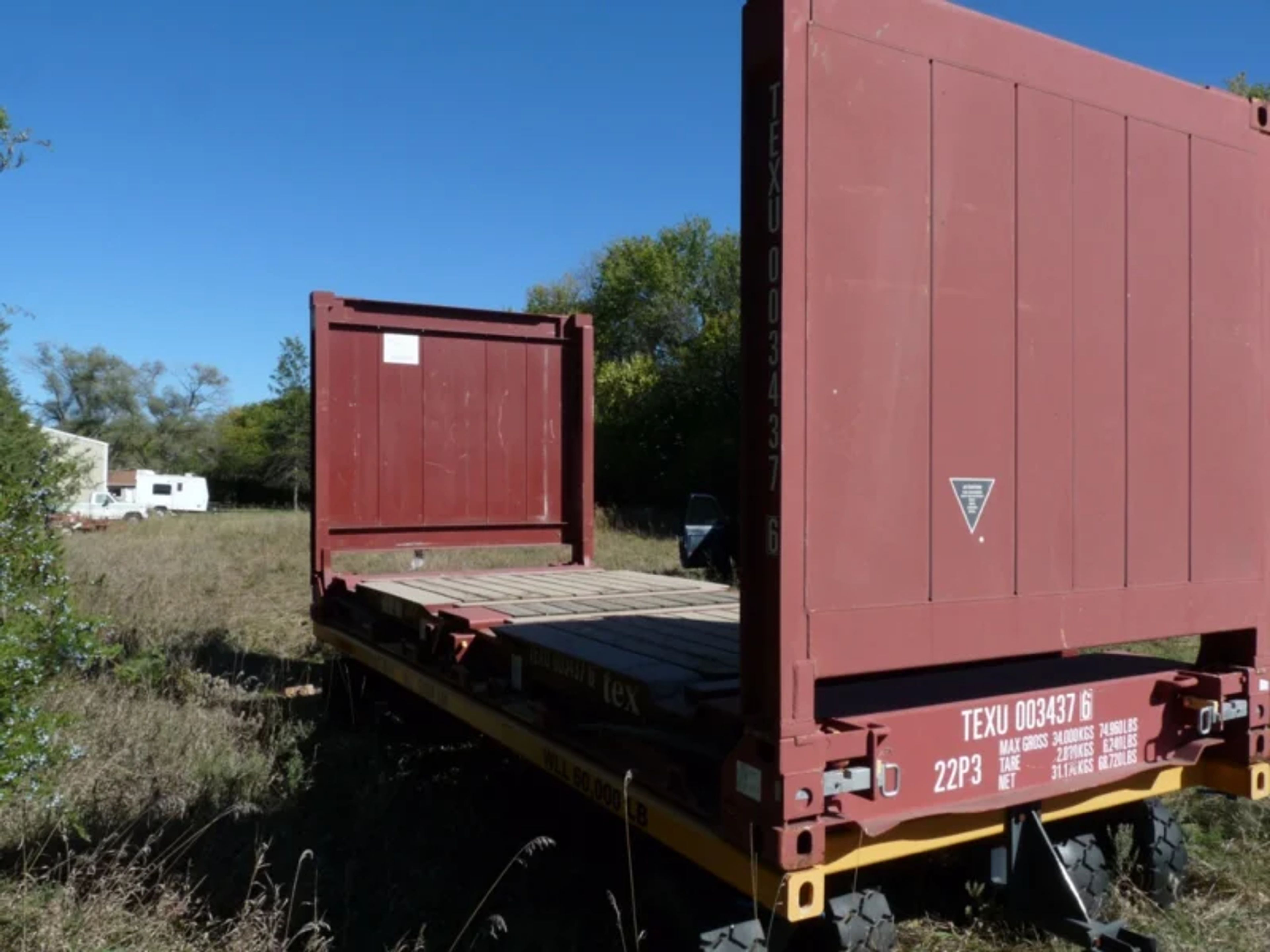 20′ Flat Rack Shipping Container – One Trip (Like New) — view 4