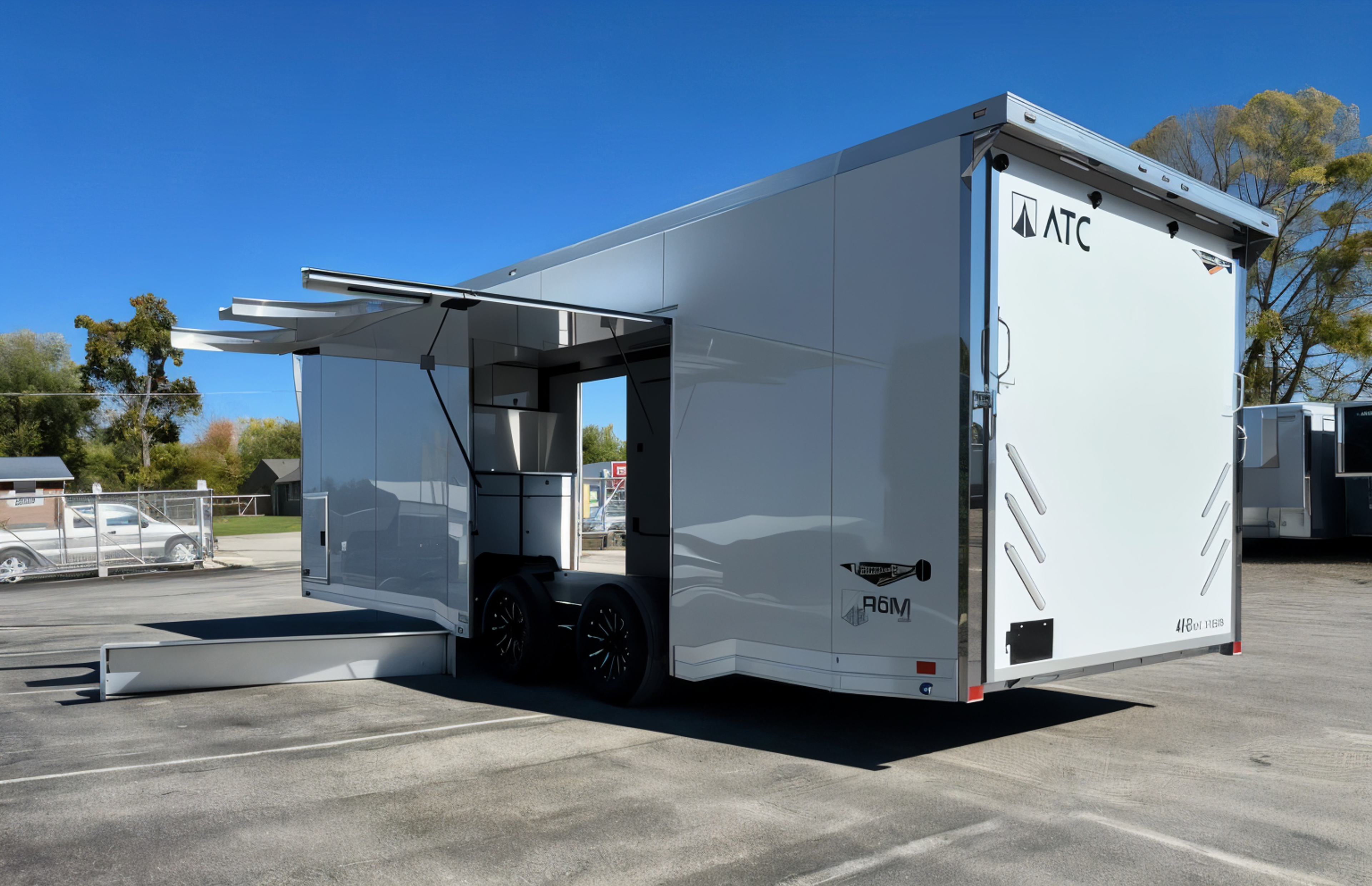 Enclosed ATC Car Trailer 2026 24ft. Aluminum ROM 550 w/Large Escape Door &