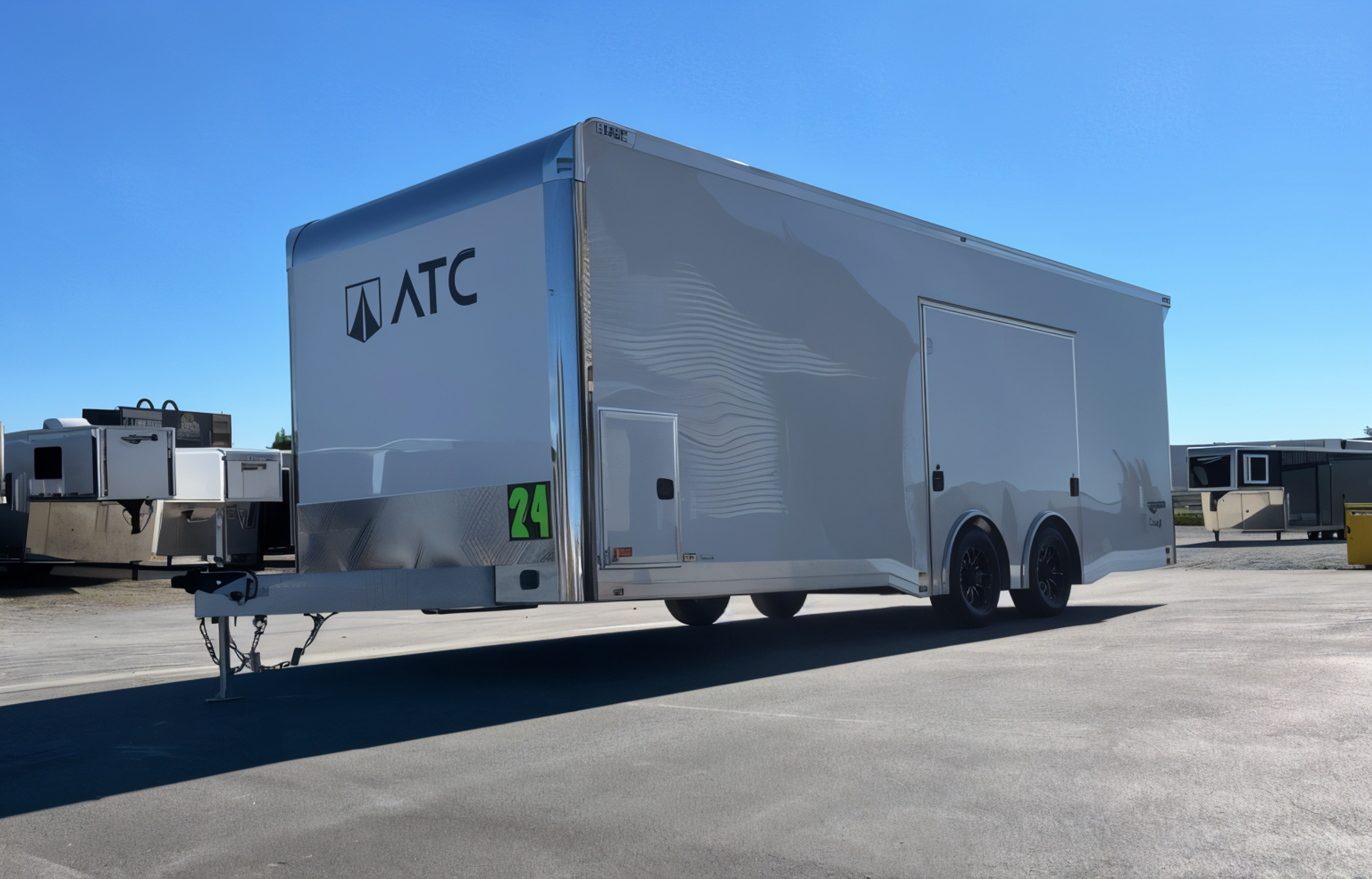 Enclosed ATC Car Trailer 2026 24ft. Aluminum ROM 550 w/Large Escape Door & — view 2