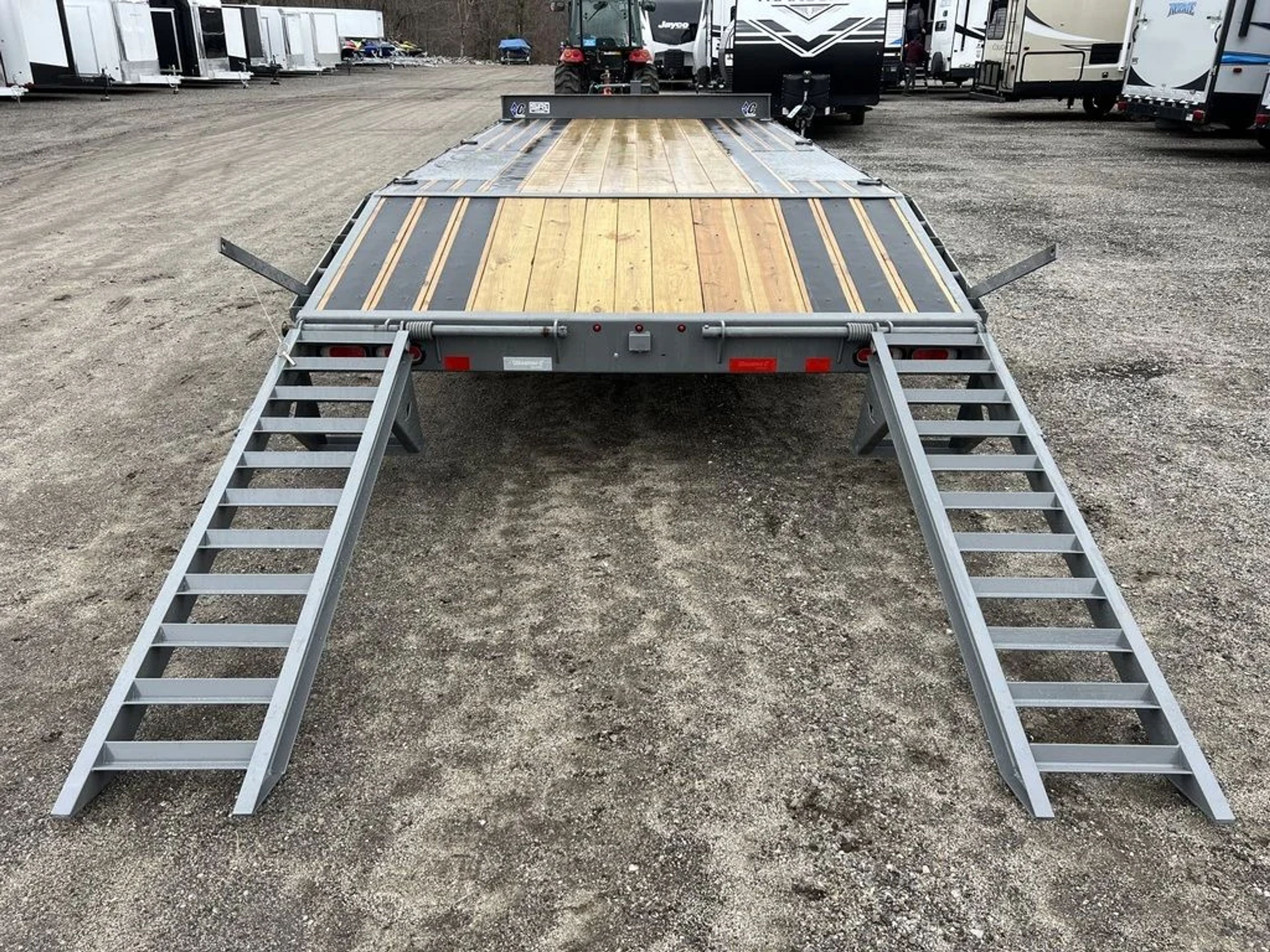 2024 Diamond C 8.5×20 20K Deckover Equipment Trailer w/ 72” Flip-Knee Ramps — view 3
