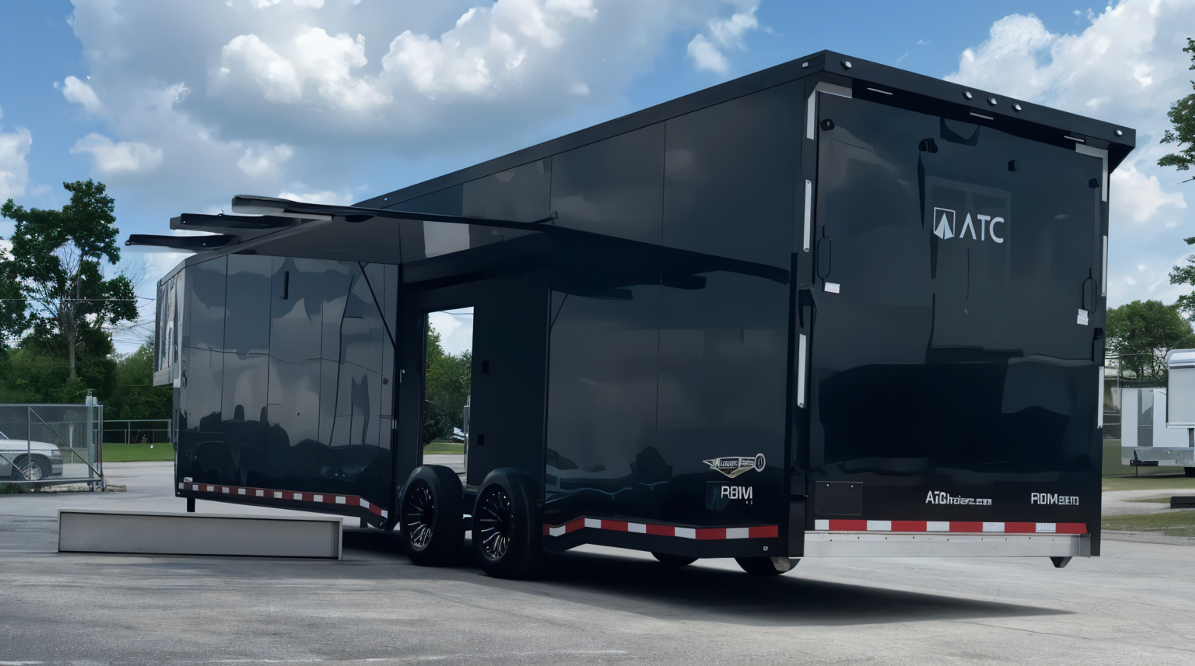 Enclosed ATC Gooseneck Car Trailer 2026 40ft. Aluminum ROM 500 w/Black Trim
