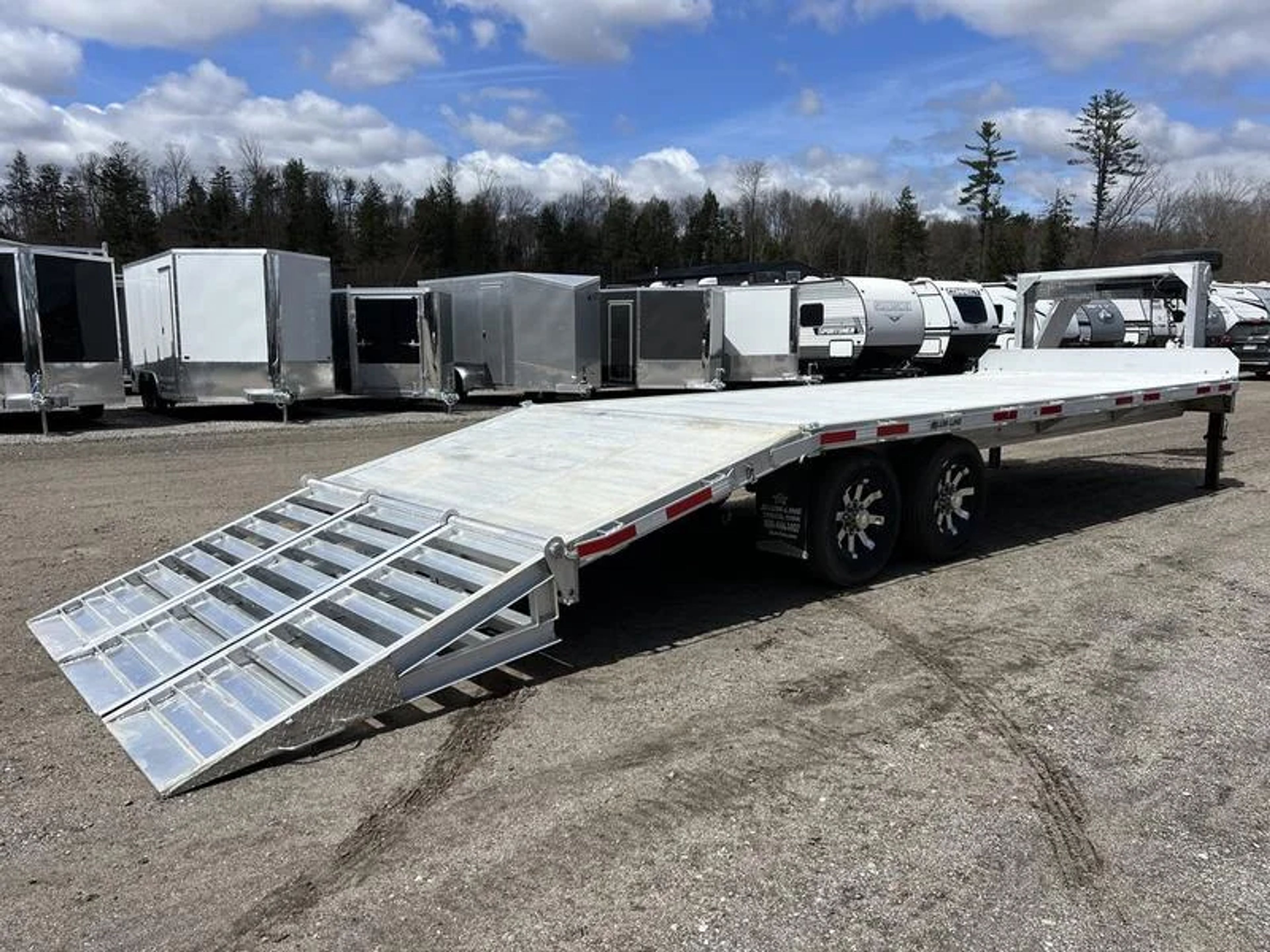2024 Alum Line Trailers 8.5×24 13K Aluminum Gooseneck w/Flip-Over Ramps — view 2