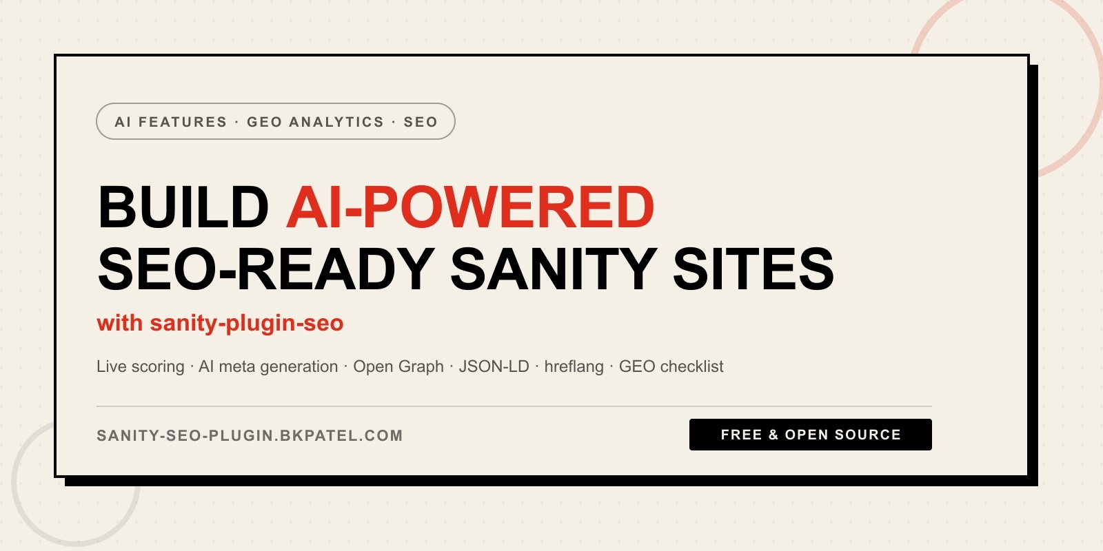 Sanity Seo Plugin