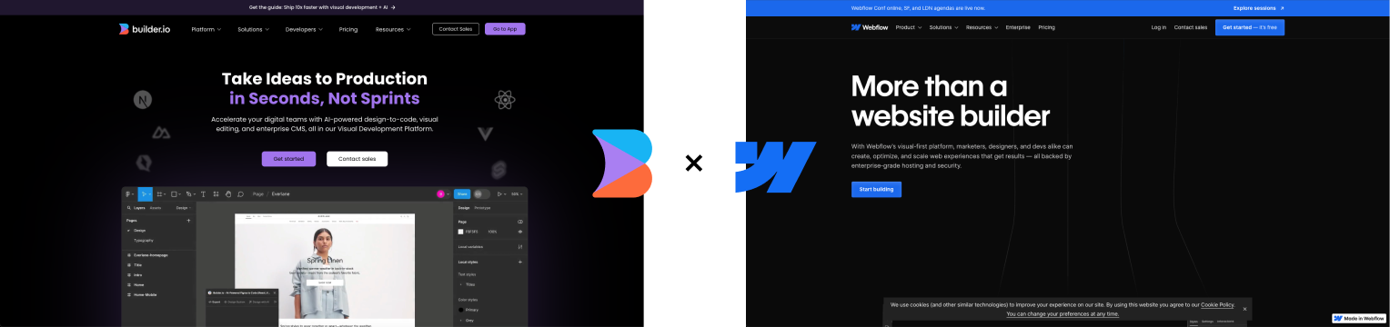 Builder.io vs Webflow: A Beginner's Guide to Choosing the Best Website Builder