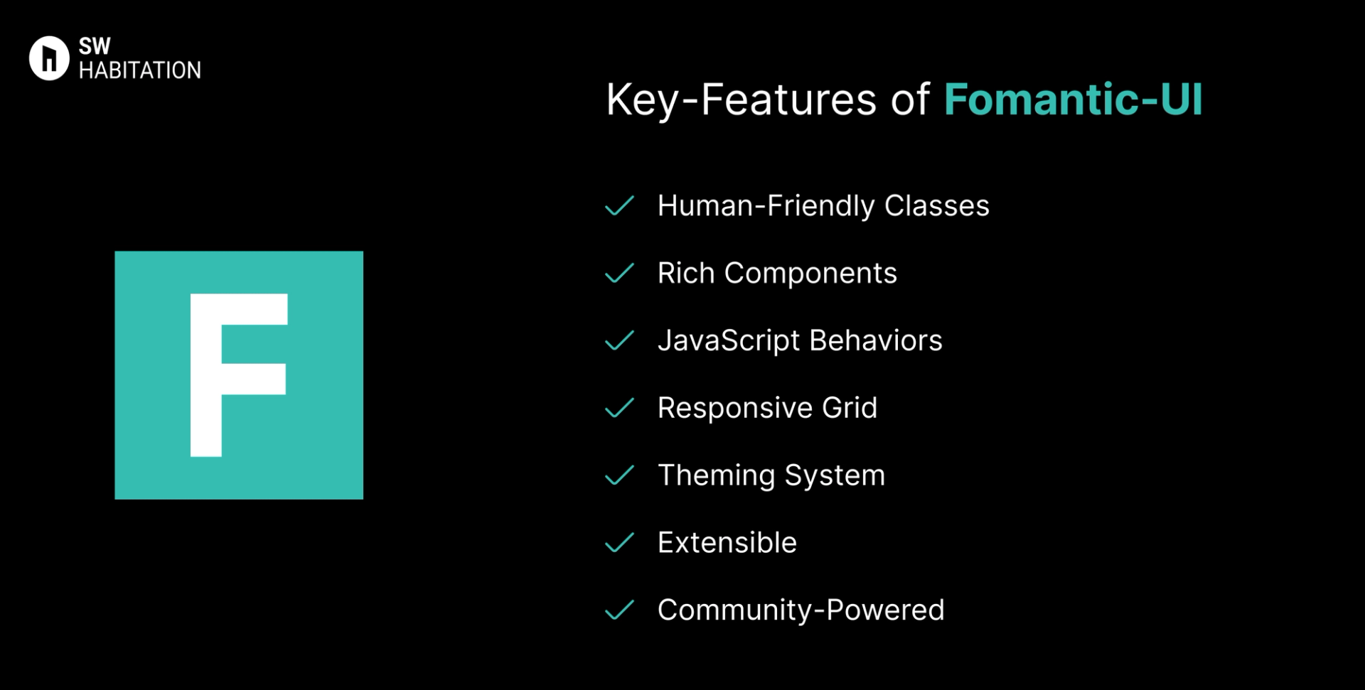 Key Features of Fomantic-UI