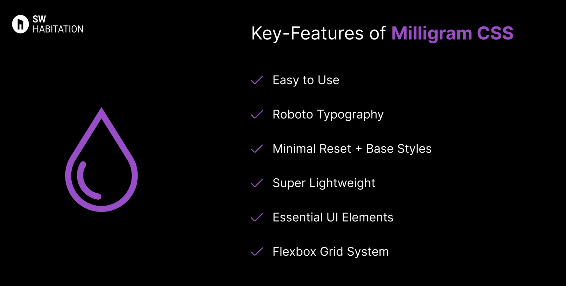 Key Features of Milligram CSS