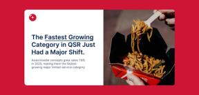 Graphic reading "The Fastest Growing Category in QSR Just Had a Major Shift" beside a photo of a takeout container of noodles.