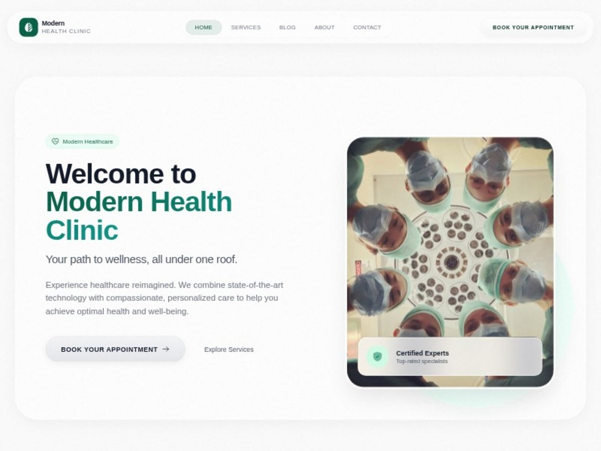 Health Clinic Landing Page Template — Landing Page Website Template screenshot 1