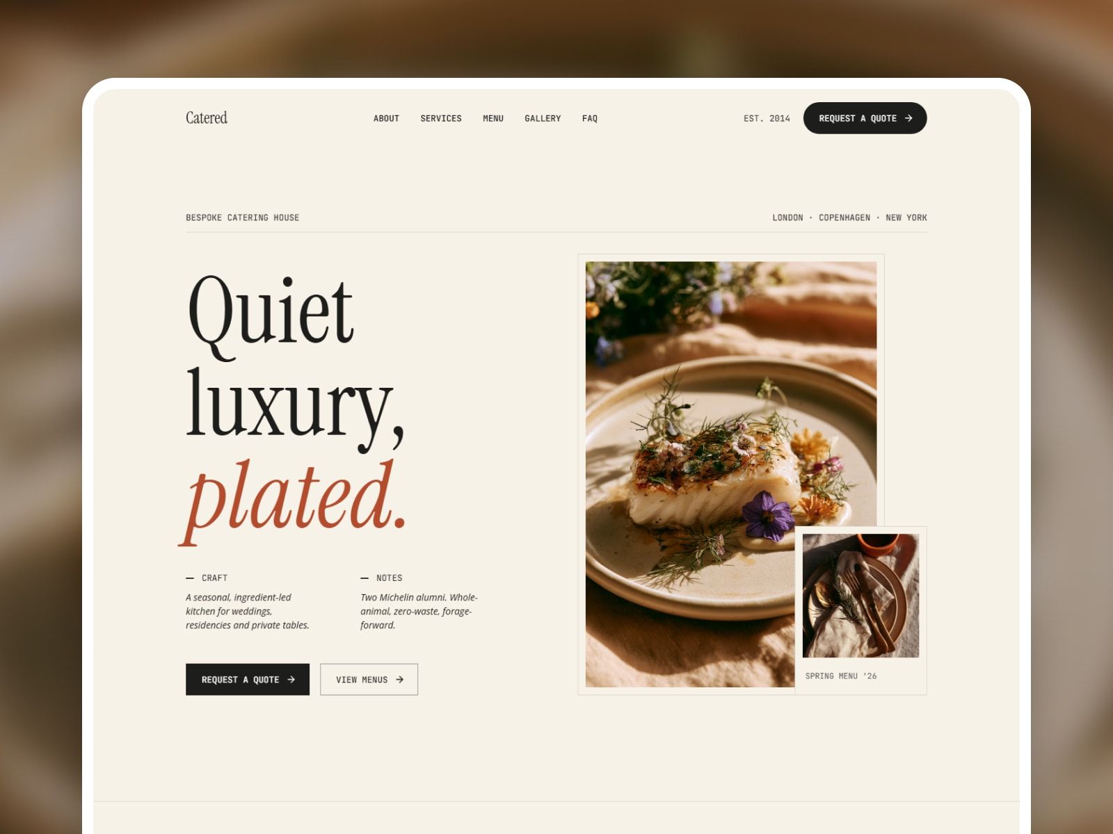 Catered