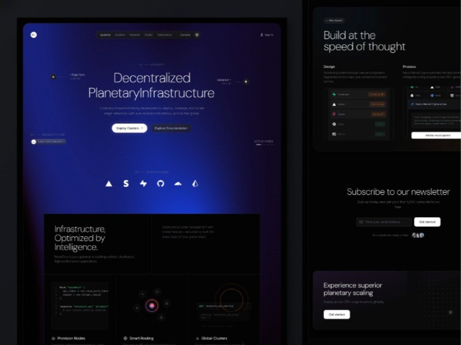 Futuristic Infrastructure Landing Page — Landing Page Website Template