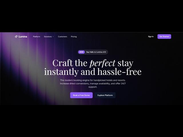 Lumina Hospitality — Landing Page Website Template